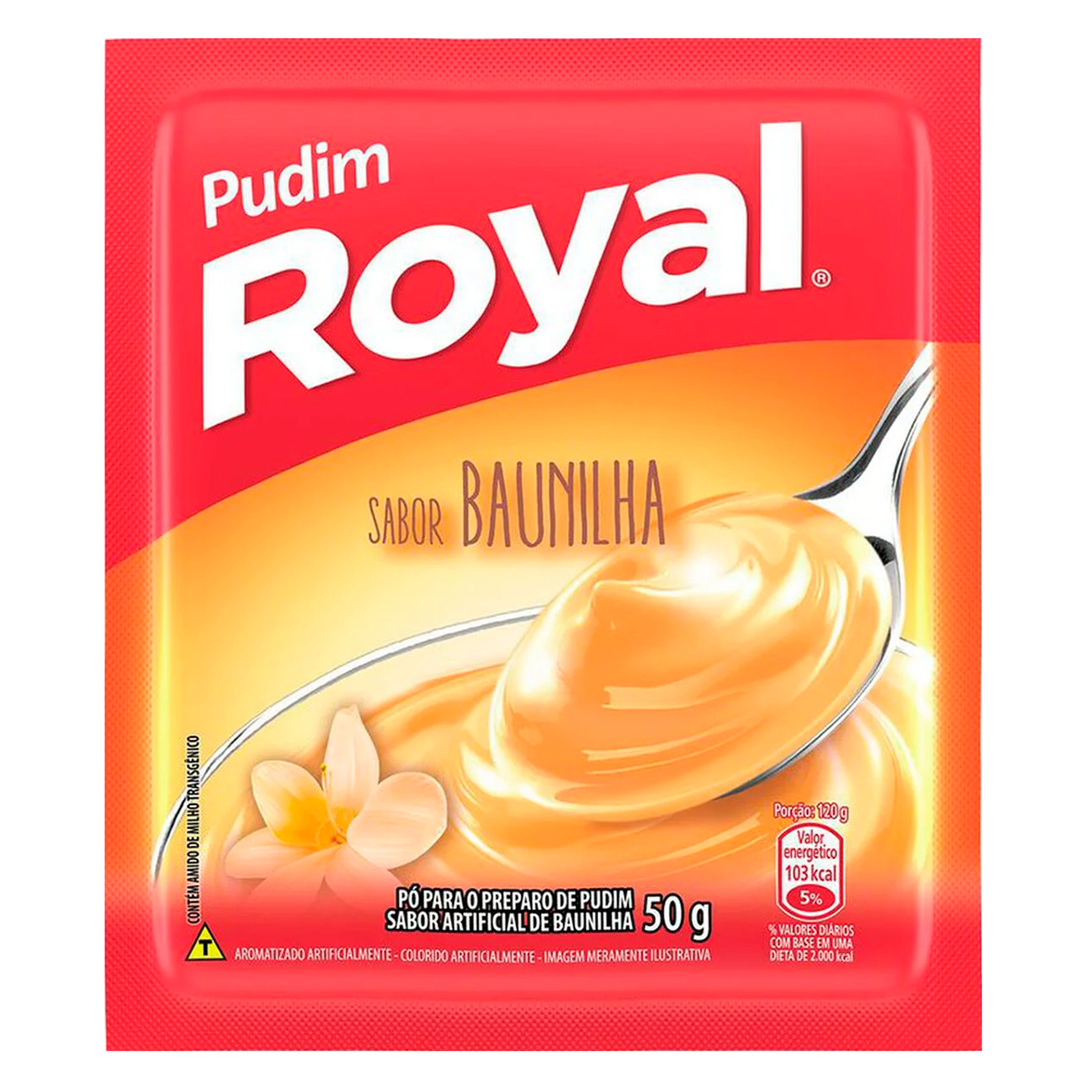 P&oacute; para Pudim Baunilha Royal Pacote 50g&nbsp;