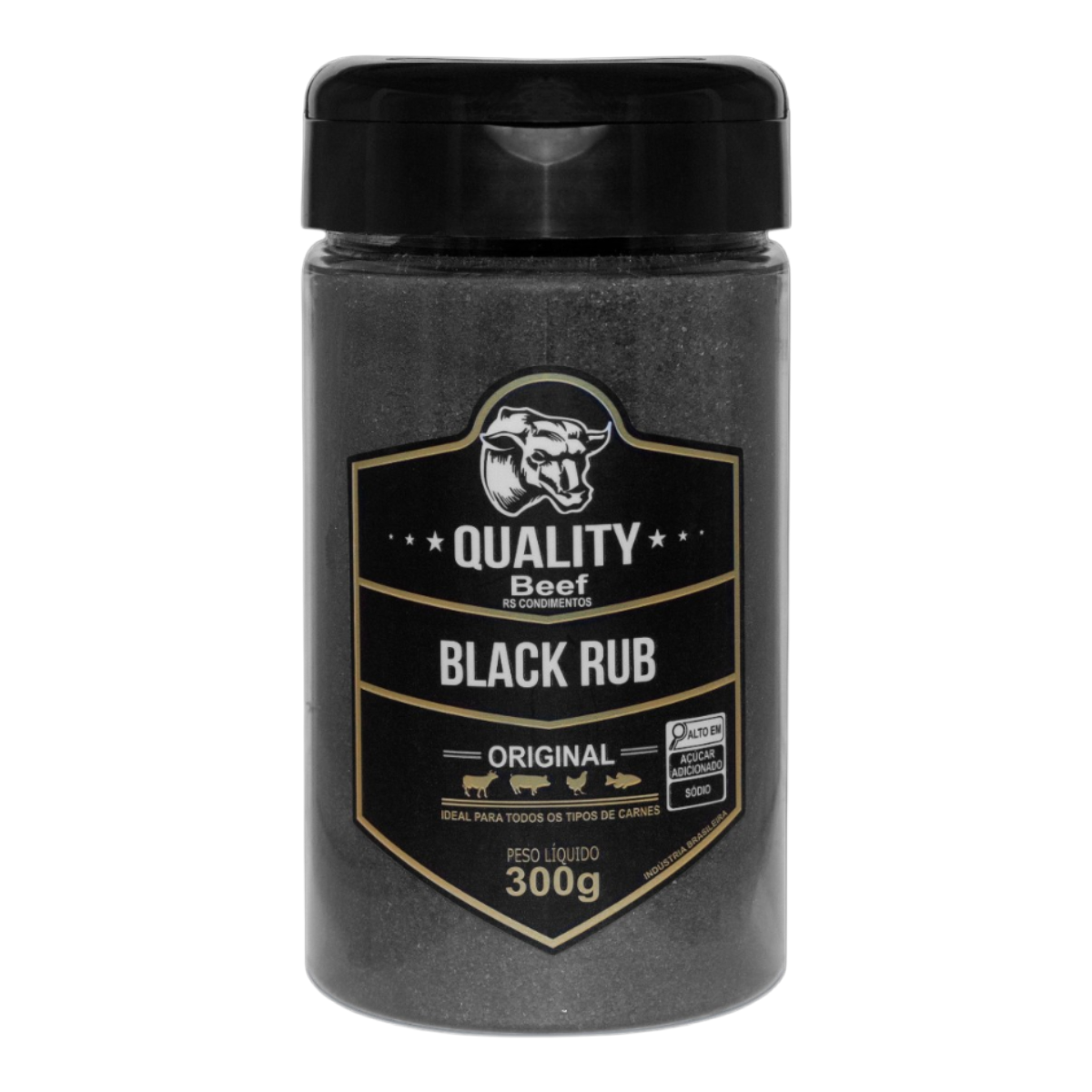 Tempero Black Rub Quality Beef Frasco 300g
