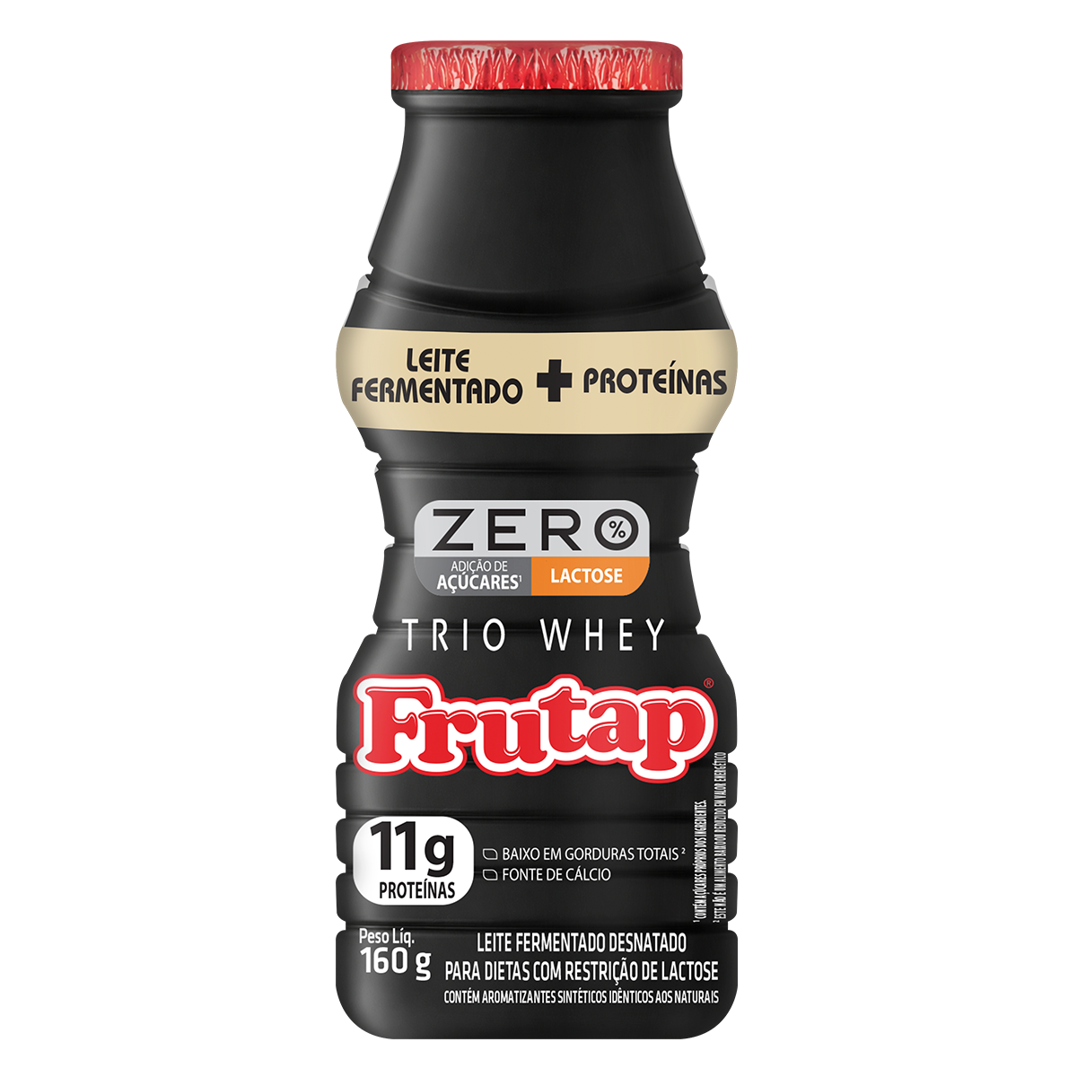 Leite Fermentado Trio Whey 11g Zero Frutap Frasco 160g