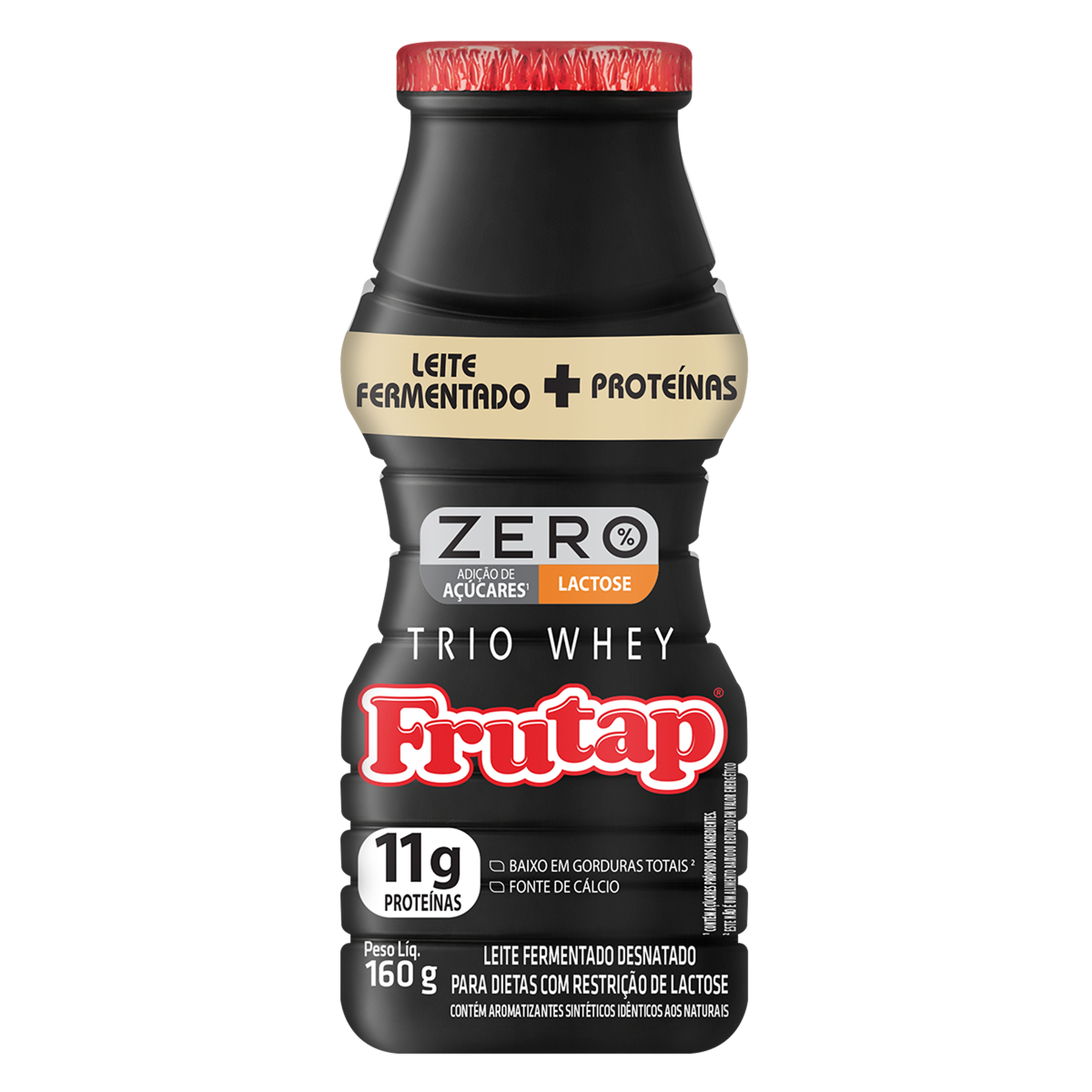 Leite Fermentado Trio Whey 11g Zero Frutap Frasco 160g