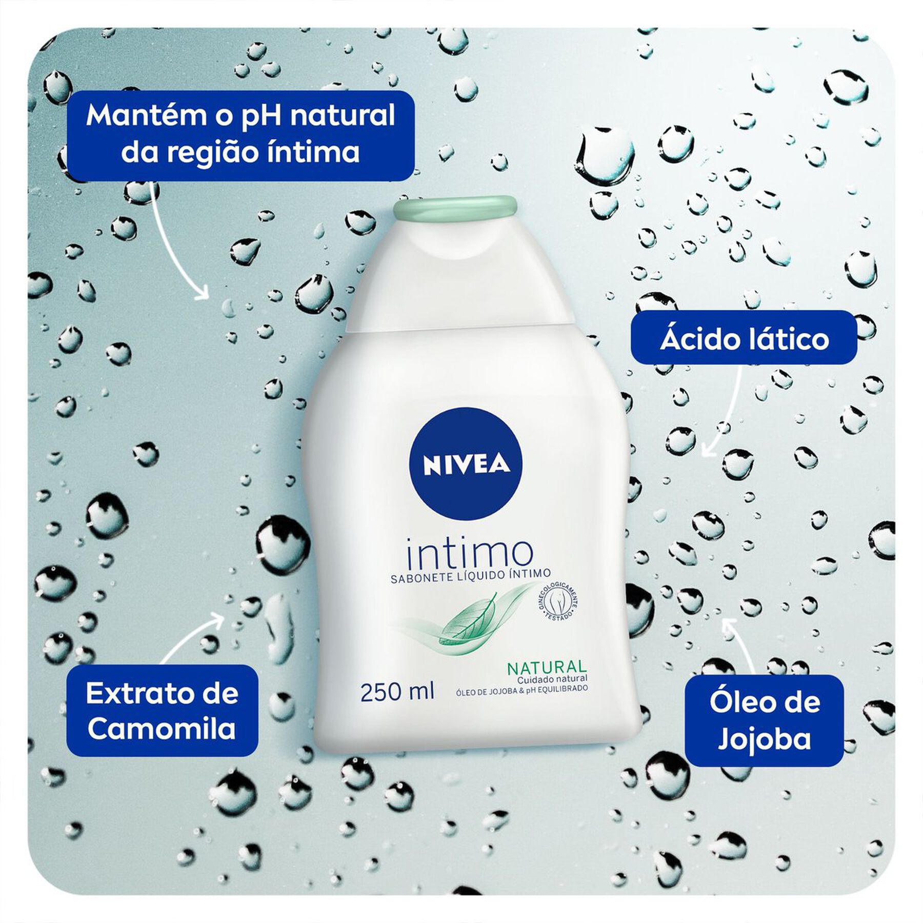 Sabonete Líquido Íntimo Natural Nivea Frasco 250ml