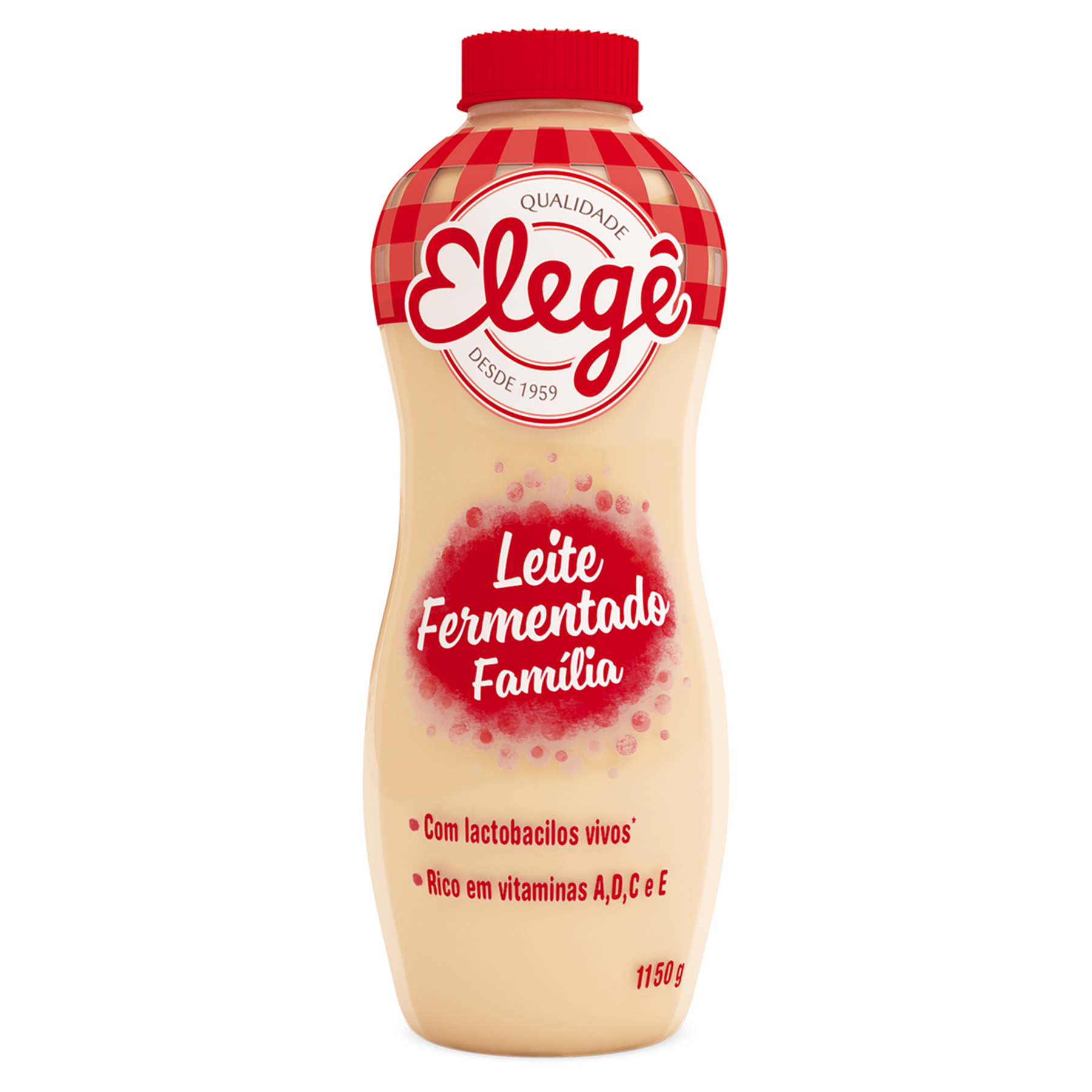 Leite Fermentado Desnatado Elegê Garrafa 1150g - Embalagem Tamanho Família