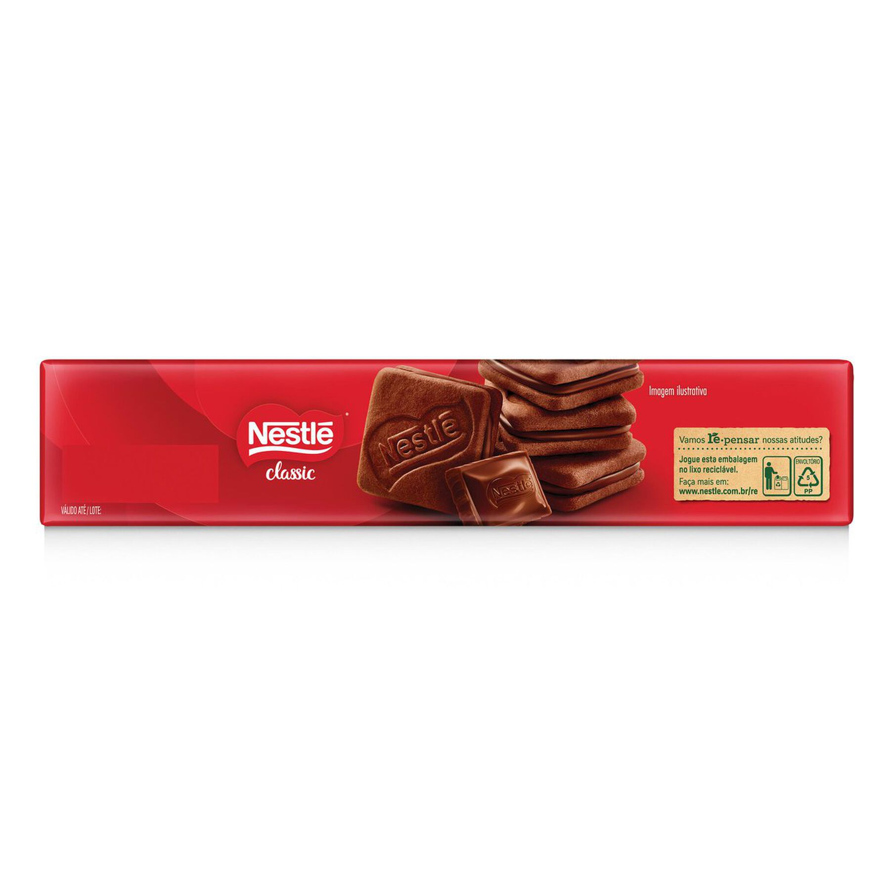 Biscoito Recheado Chocolate Classic Nestlé Pacote 140g