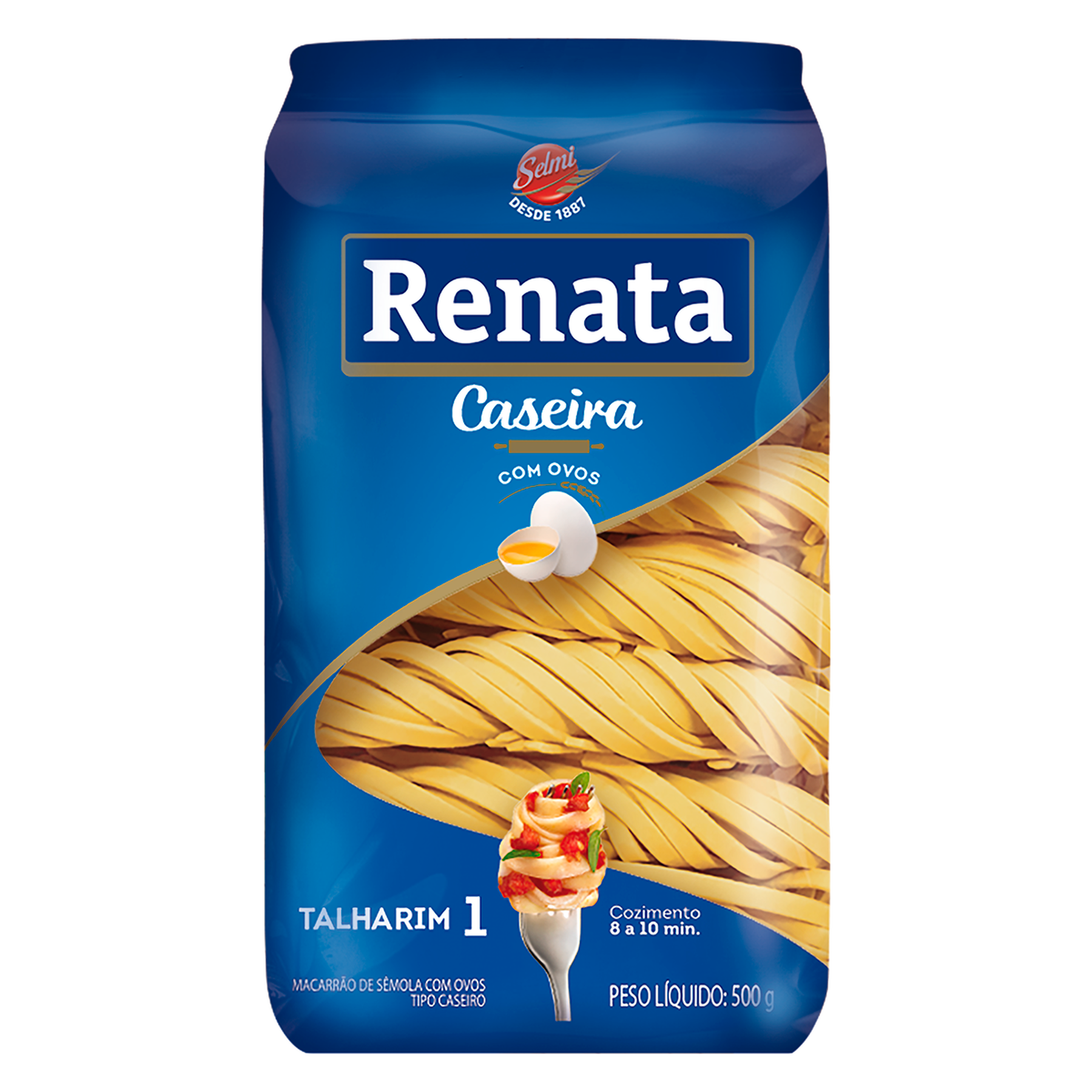 Macarr&atilde;o de S&ecirc;mola com Ovos Caseiro Talharim 1 Renata Pacote 500g&nbsp;