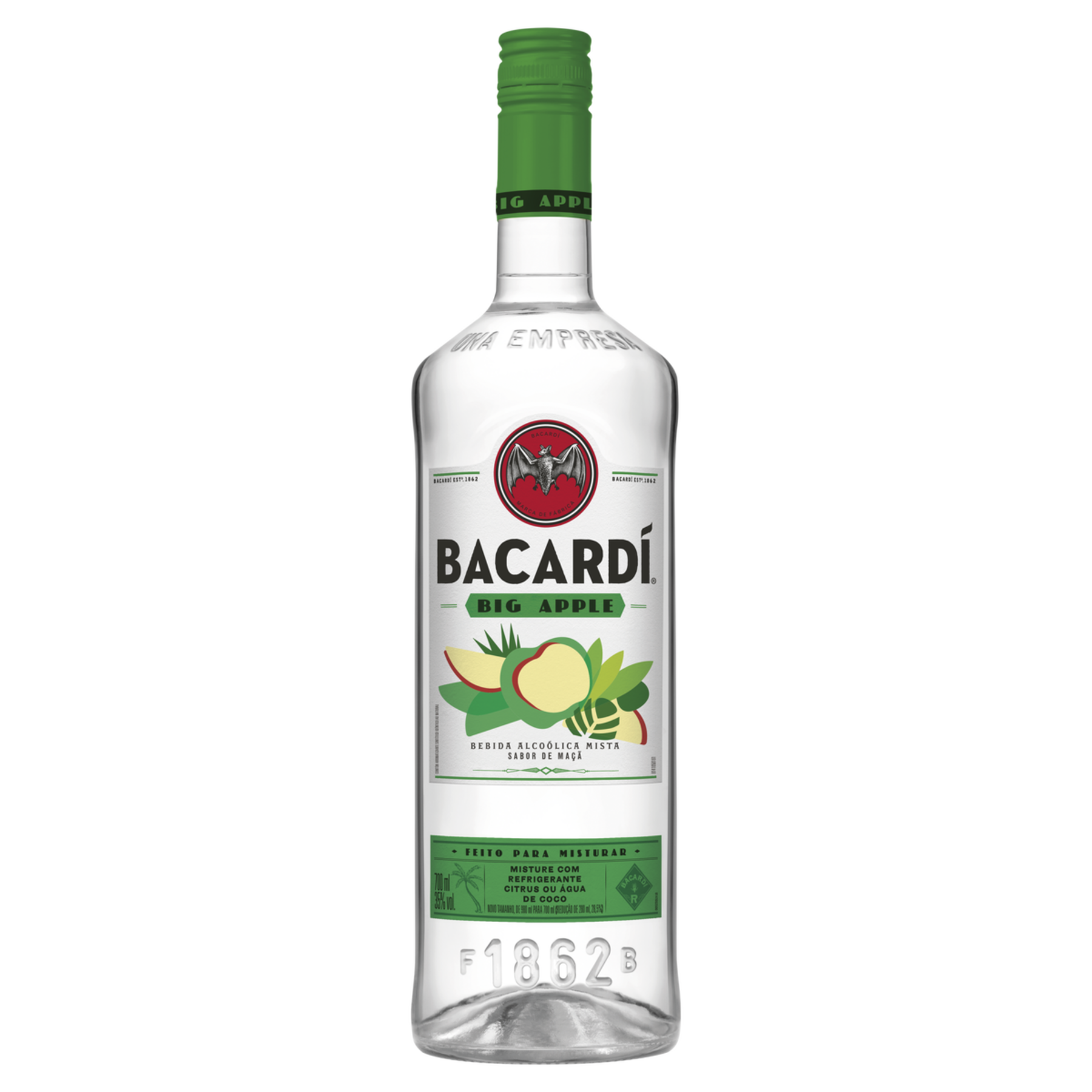 Bebida Mista Alco&oacute;lica Big Apple Bacard&iacute; Garrafa 700ml