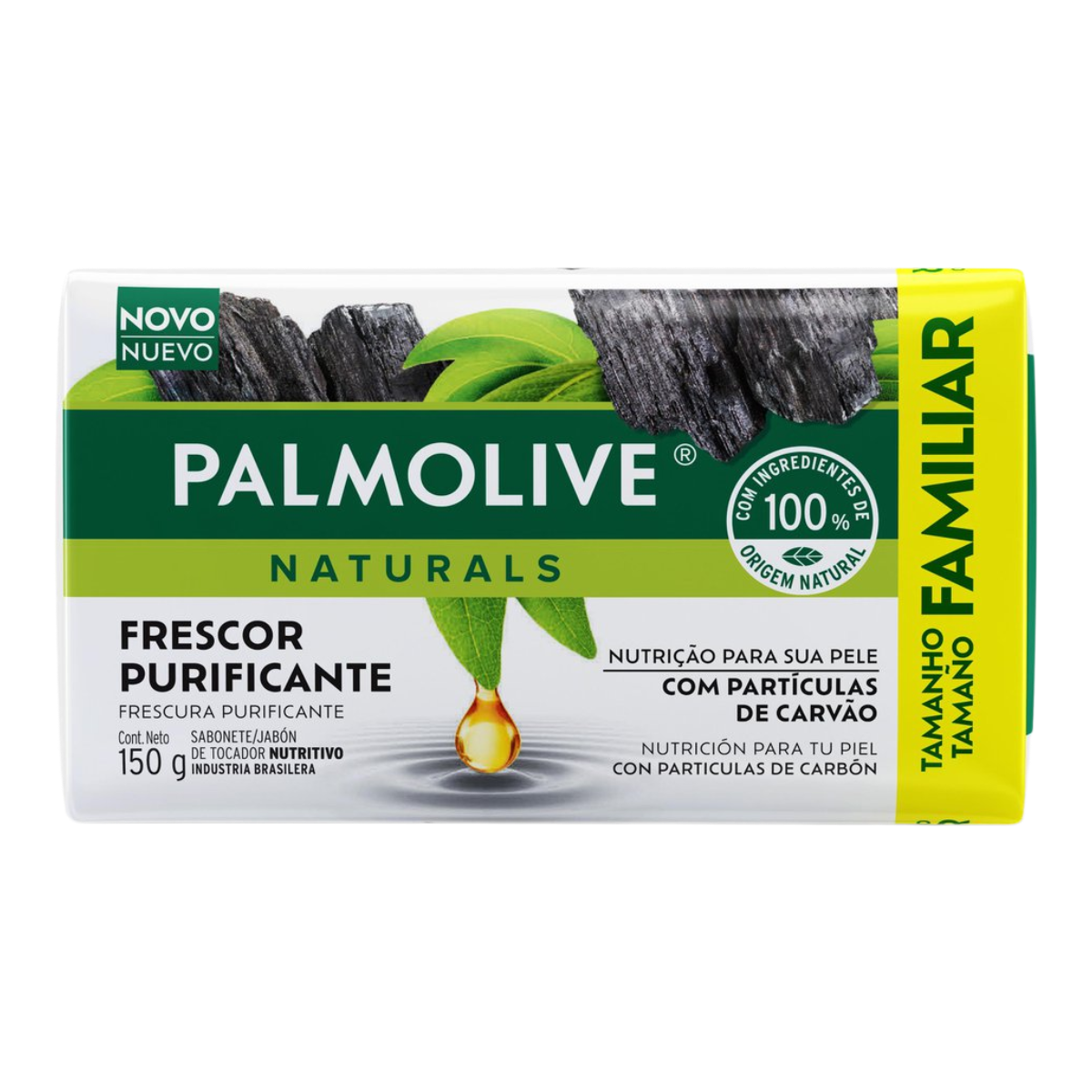 Sabonete Barra Palmolive Naturals Frescor Purificante Envolt&oacute;rio 150g Tamanho Familiar