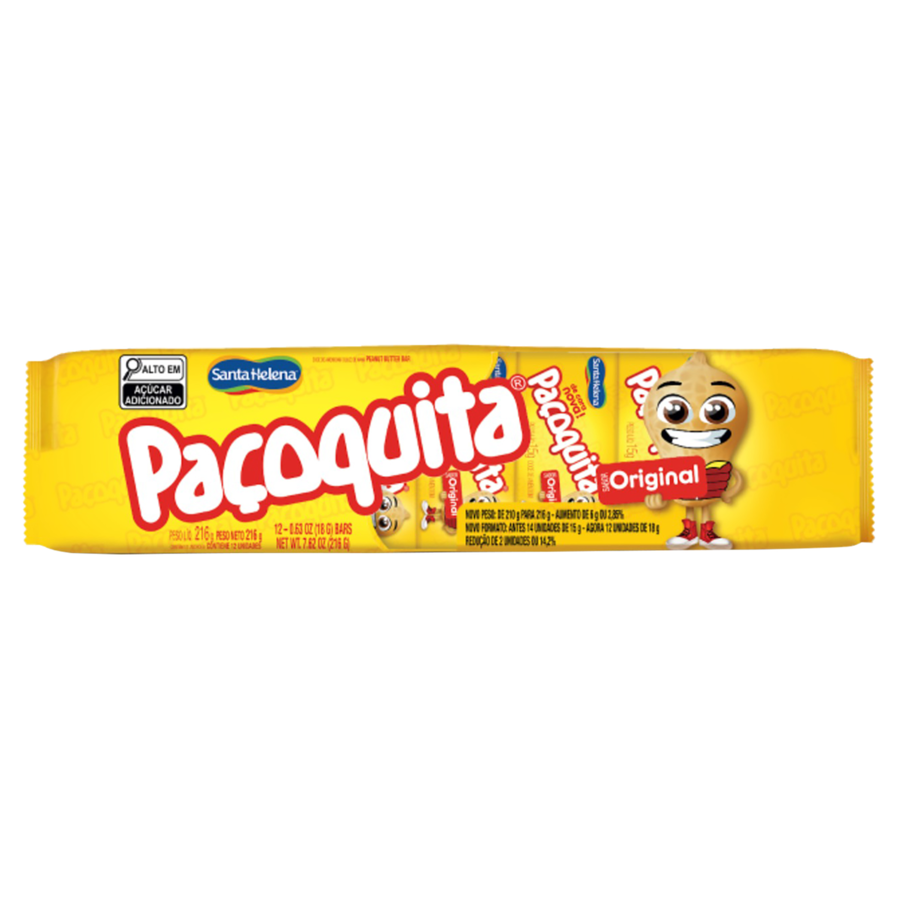 Paçoca Mini Paçoquita Santa Helena 216g