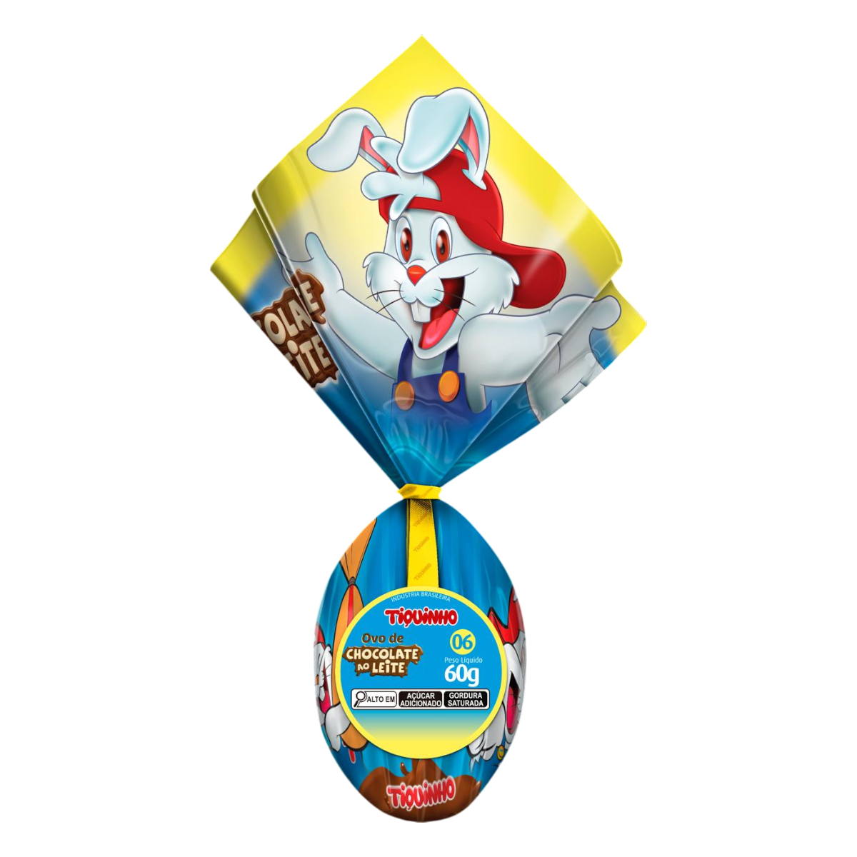Ovo de P&aacute;scoa ao Leite N06 Tiquinho 60g