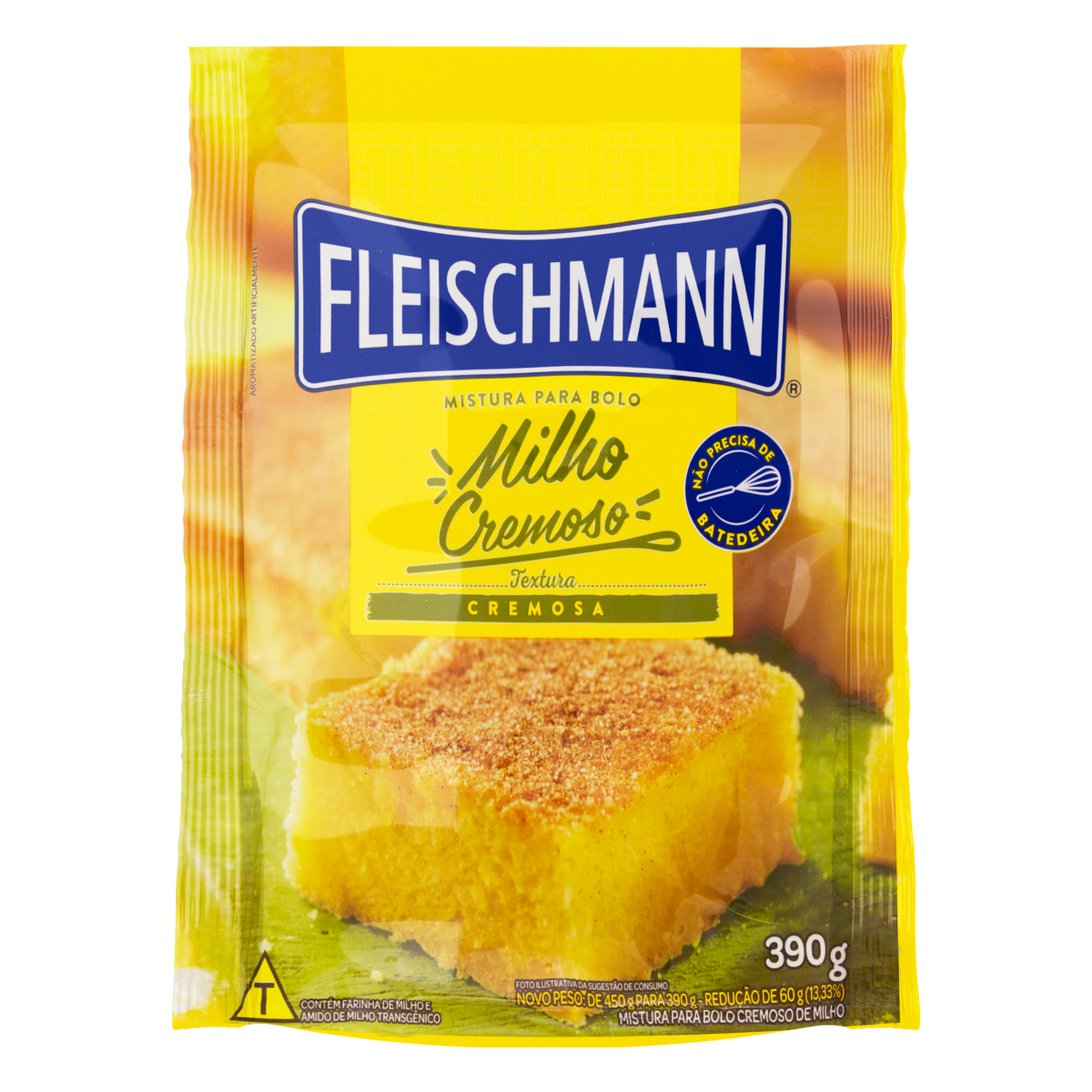 Mistura para Bolo Milho Cremoso Fleischmann Sachê 390g