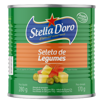 Seleta de Legumes em Conserva Stella Doro Lata 170g