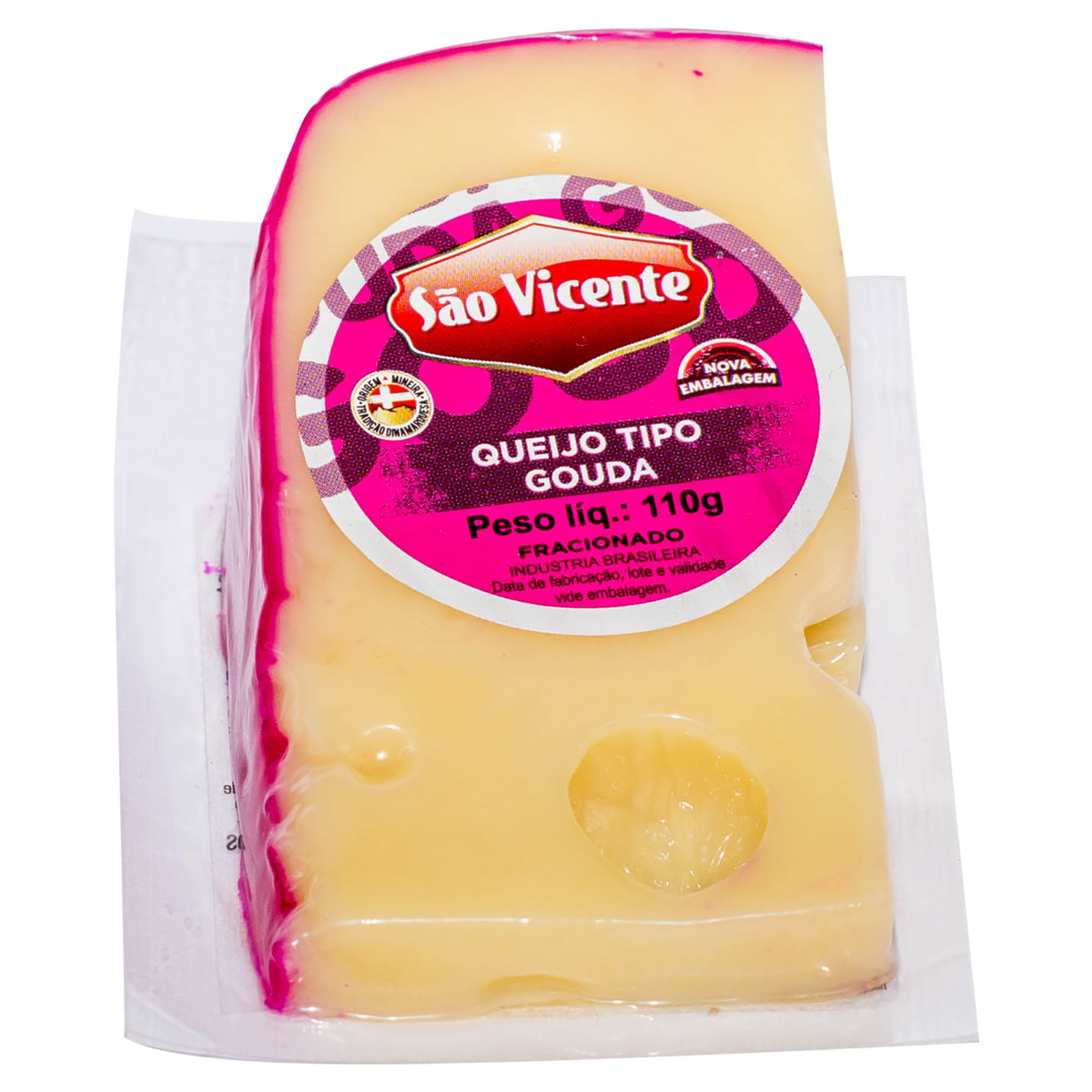 Queijo Gouda Fracionado S&atilde;o Vicente 110g