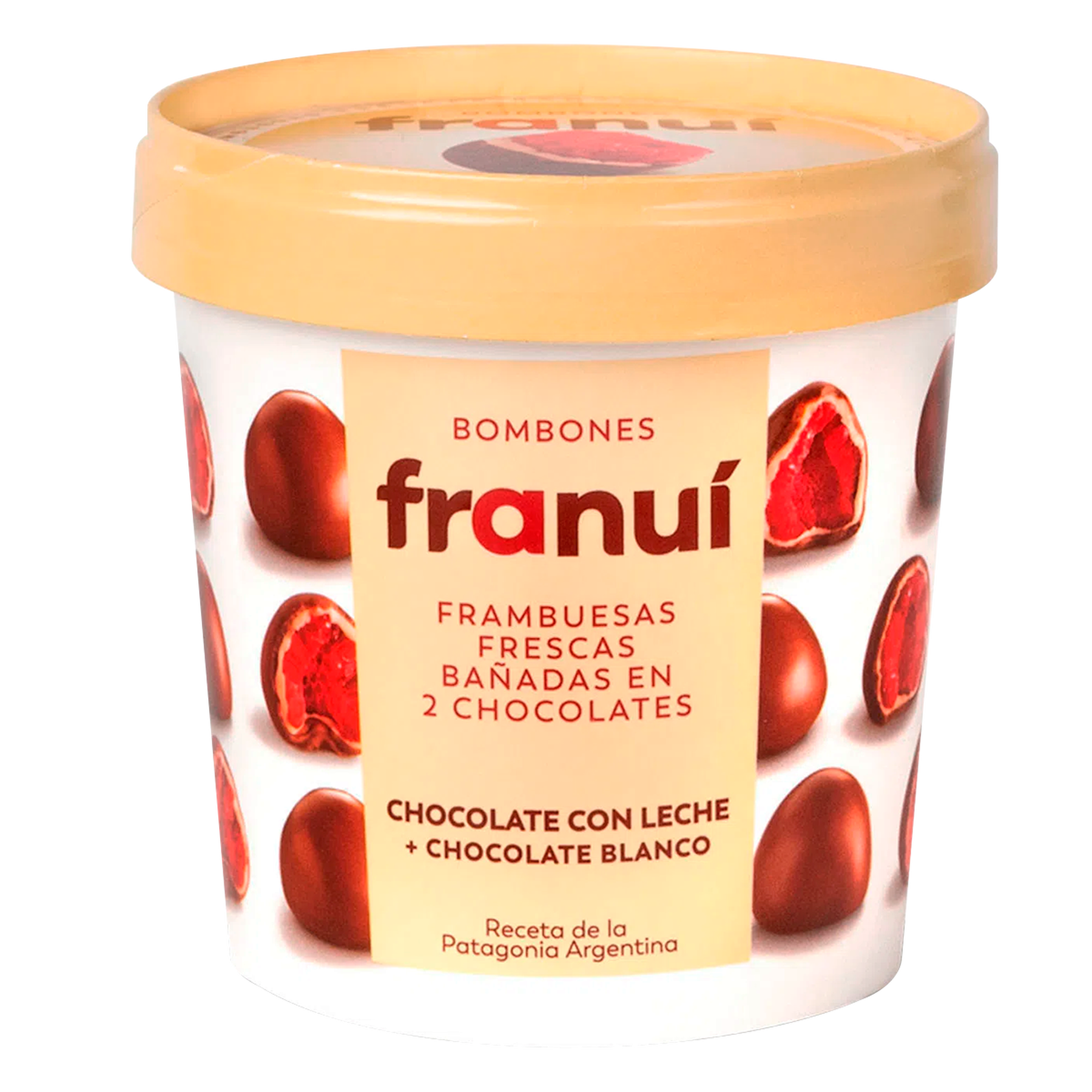 Bombom Framboesa Fresca Chocolate ao Leite Franuí Pote 150g