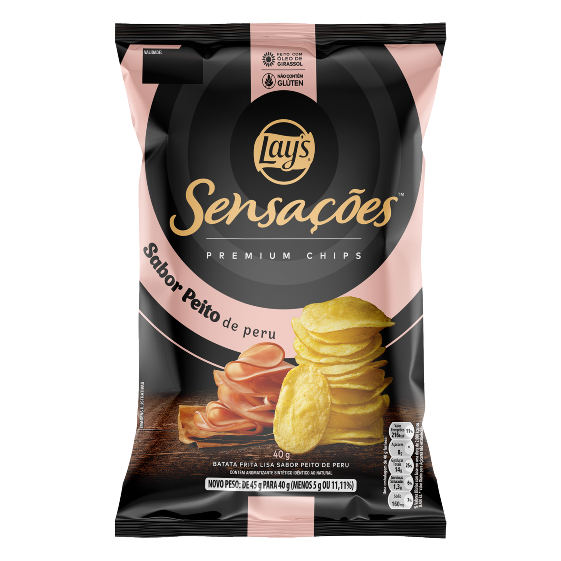 Batata Frita Lisa Peito de Peru Lay's Sensações Pacote 40g