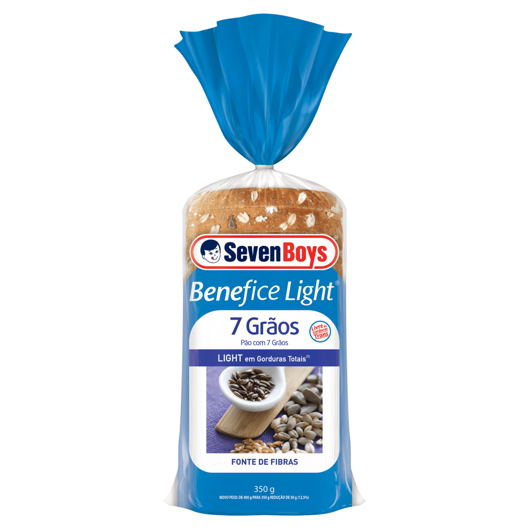 Pão de Forma 7 Grãos Benefice Light Seven Boys Pacote 350g
