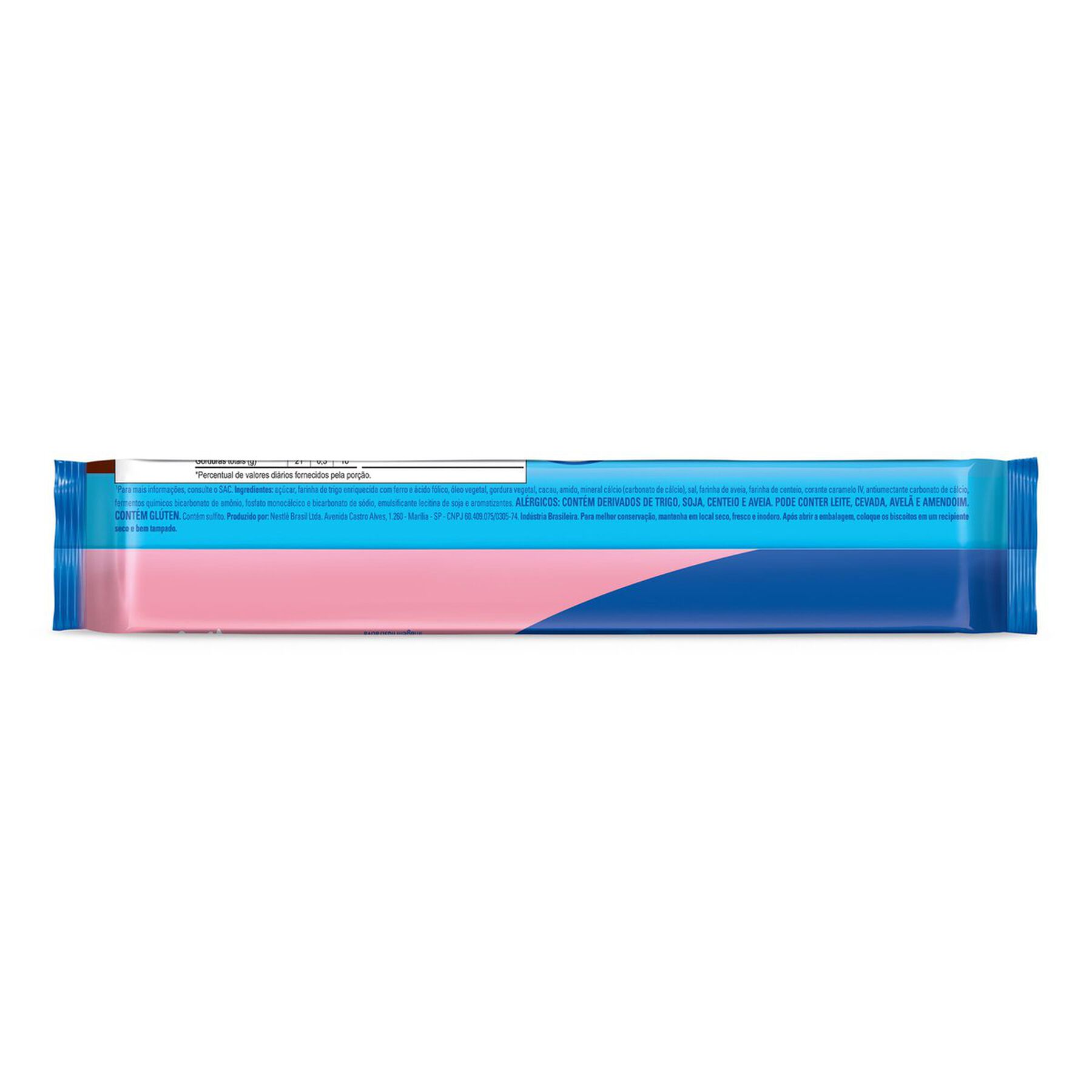 Biscoito Chocolate Recheio Morango Negresco Nestlé Pacote 90g