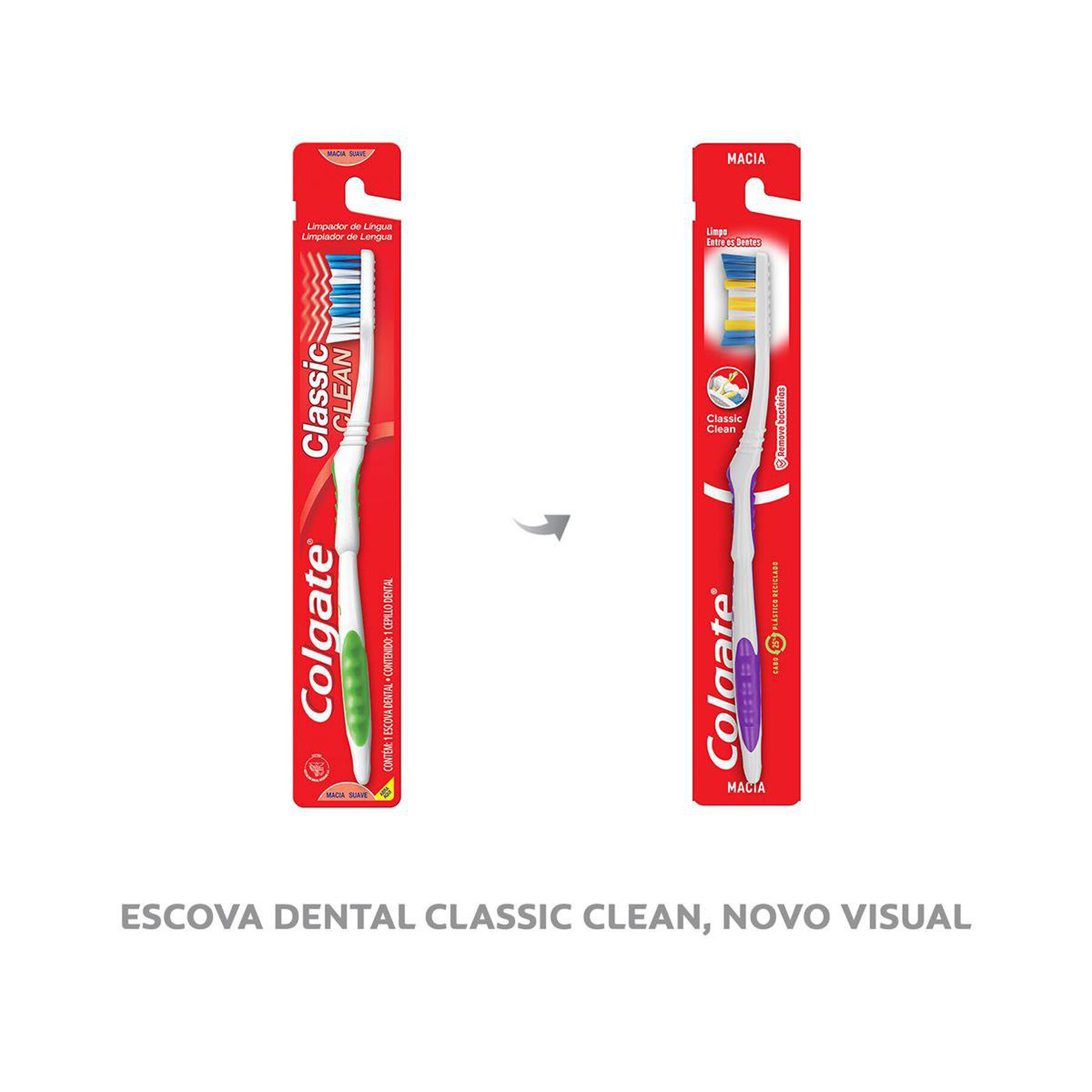 Escova Dental Macia Colgate Classic Clean