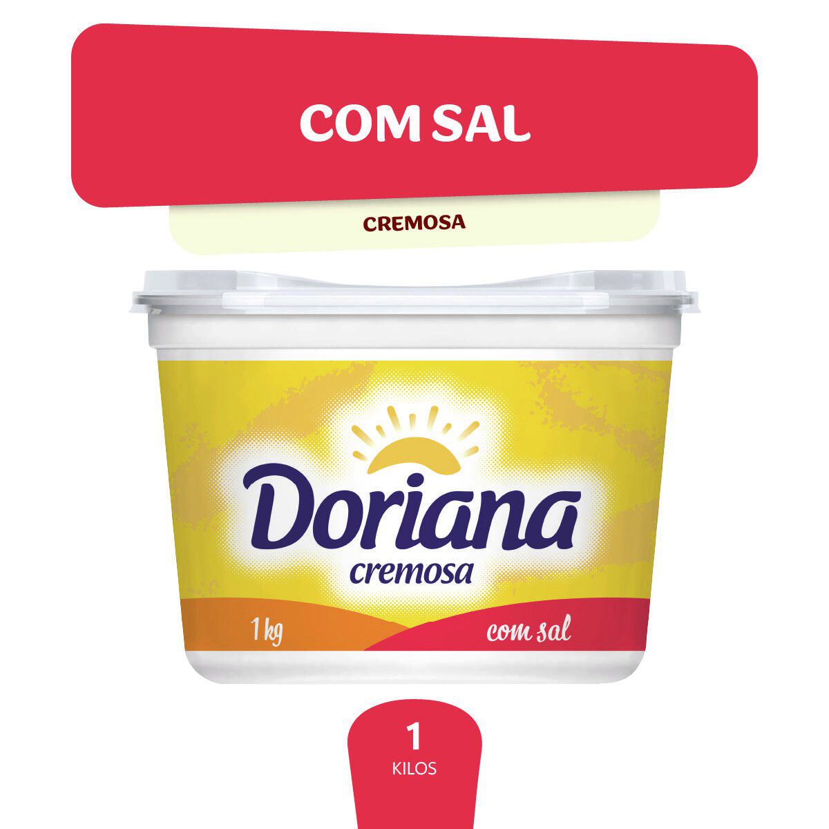 Margarina cremosa com sal Doriana 1kg