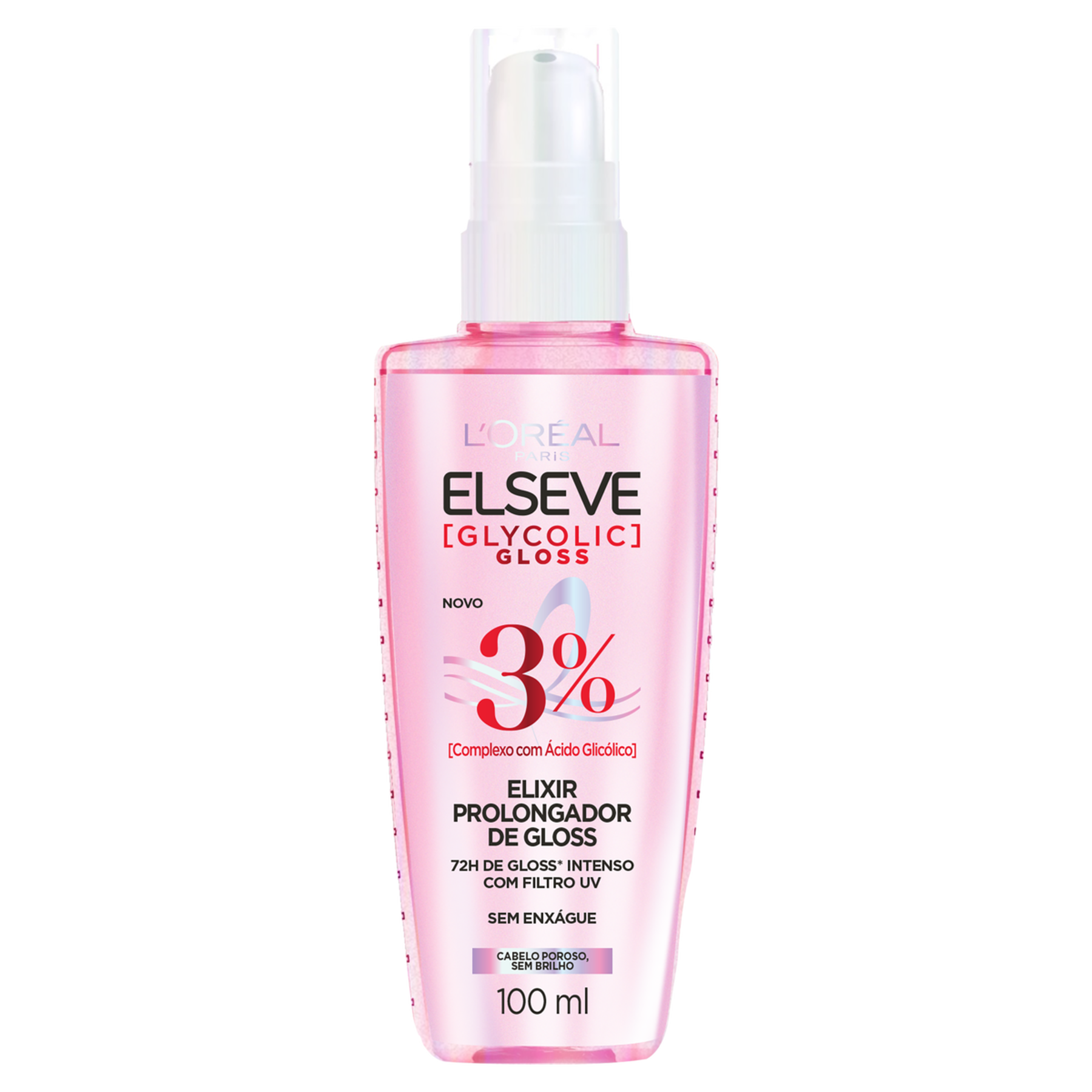 Elixir Prolongador Glycolic Gloss Elseve L'oréal Paris Frasco 100ml