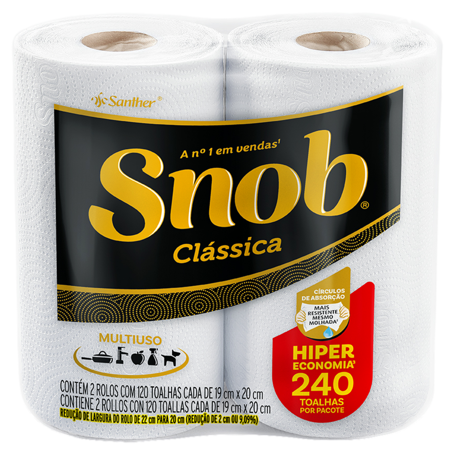 Toalha de Papel Clássica Snob Pacote C/240 Unidades