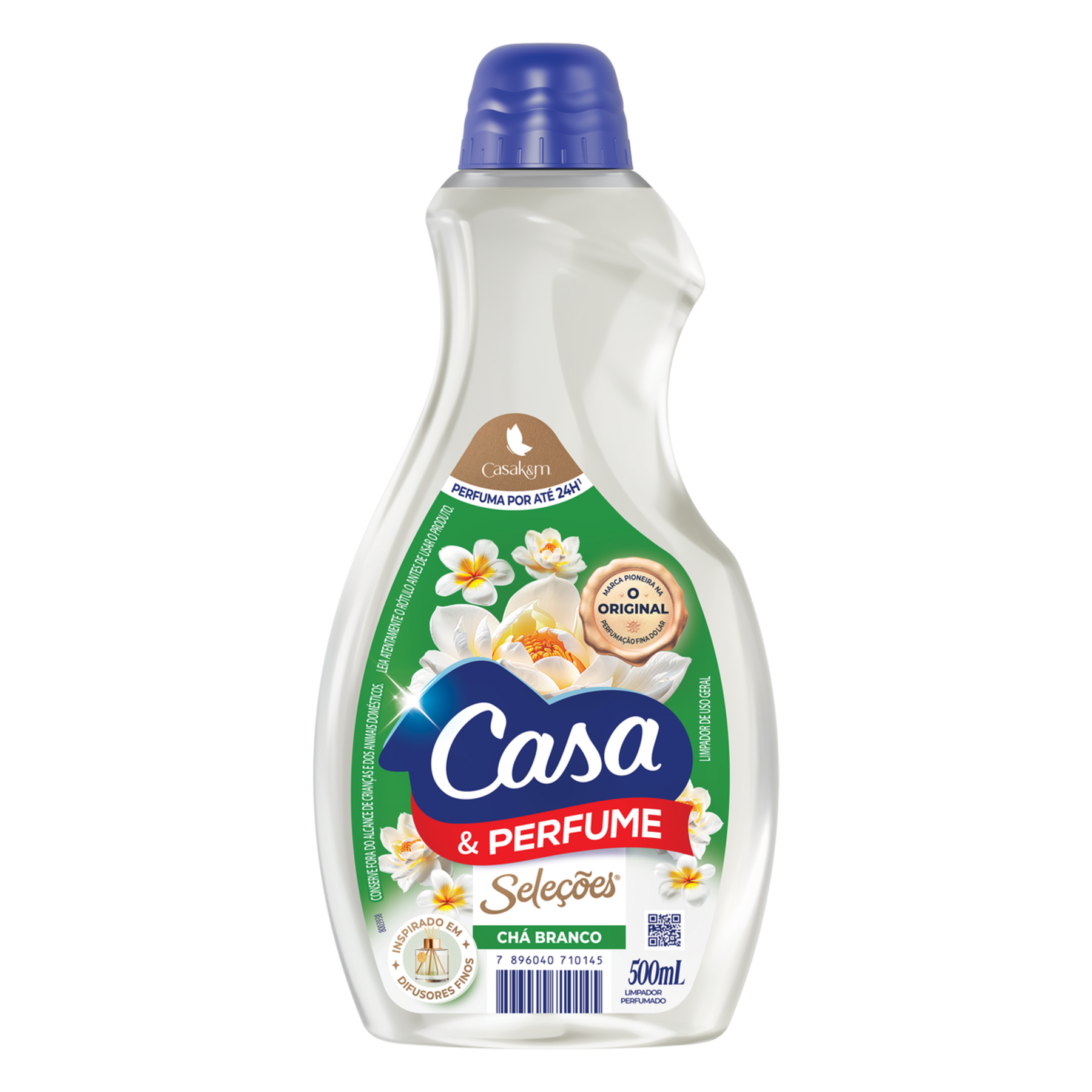 Limpador Perfumado Ch&aacute; Branco Casa & Perfume Sele&ccedil;&otilde;es Frasco 500ml