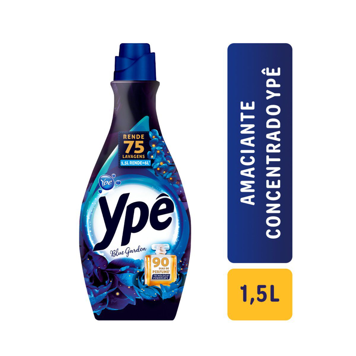 Amaciante de Roupa Concentrado Blue Garden Yp&ecirc; Frasco 1,5l