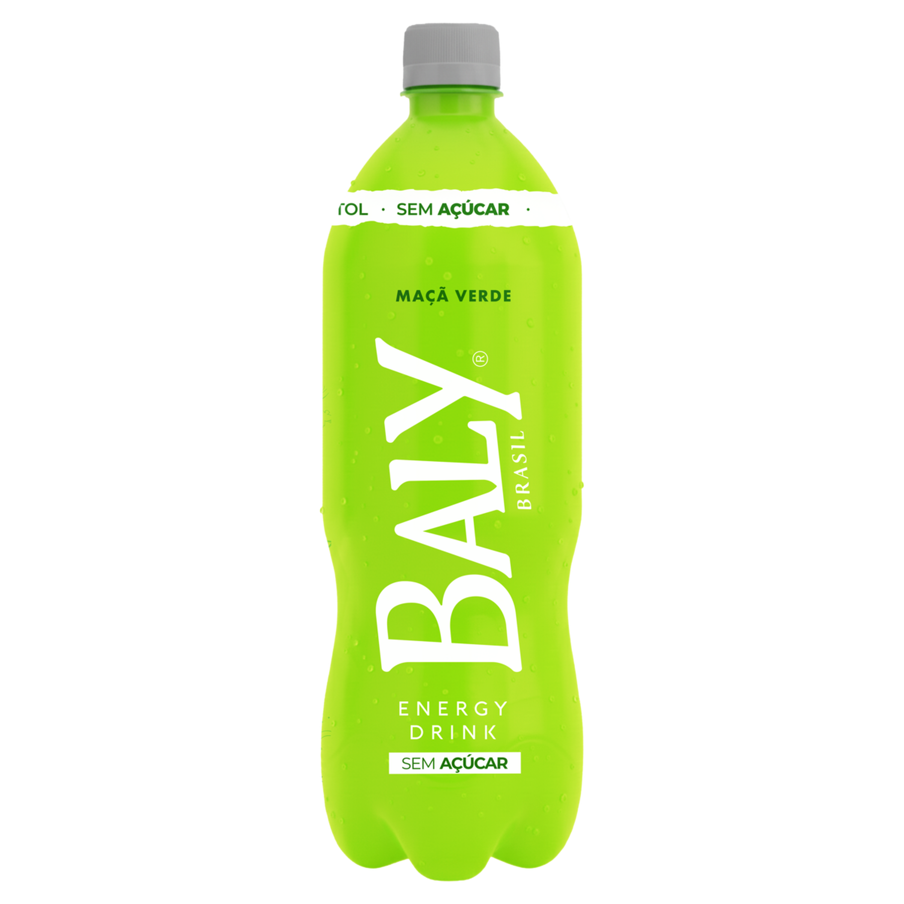 Energ&eacute;tico Ma&ccedil;&atilde; Verde Sem A&ccedil;&uacute;car Baly Garrafa 1l