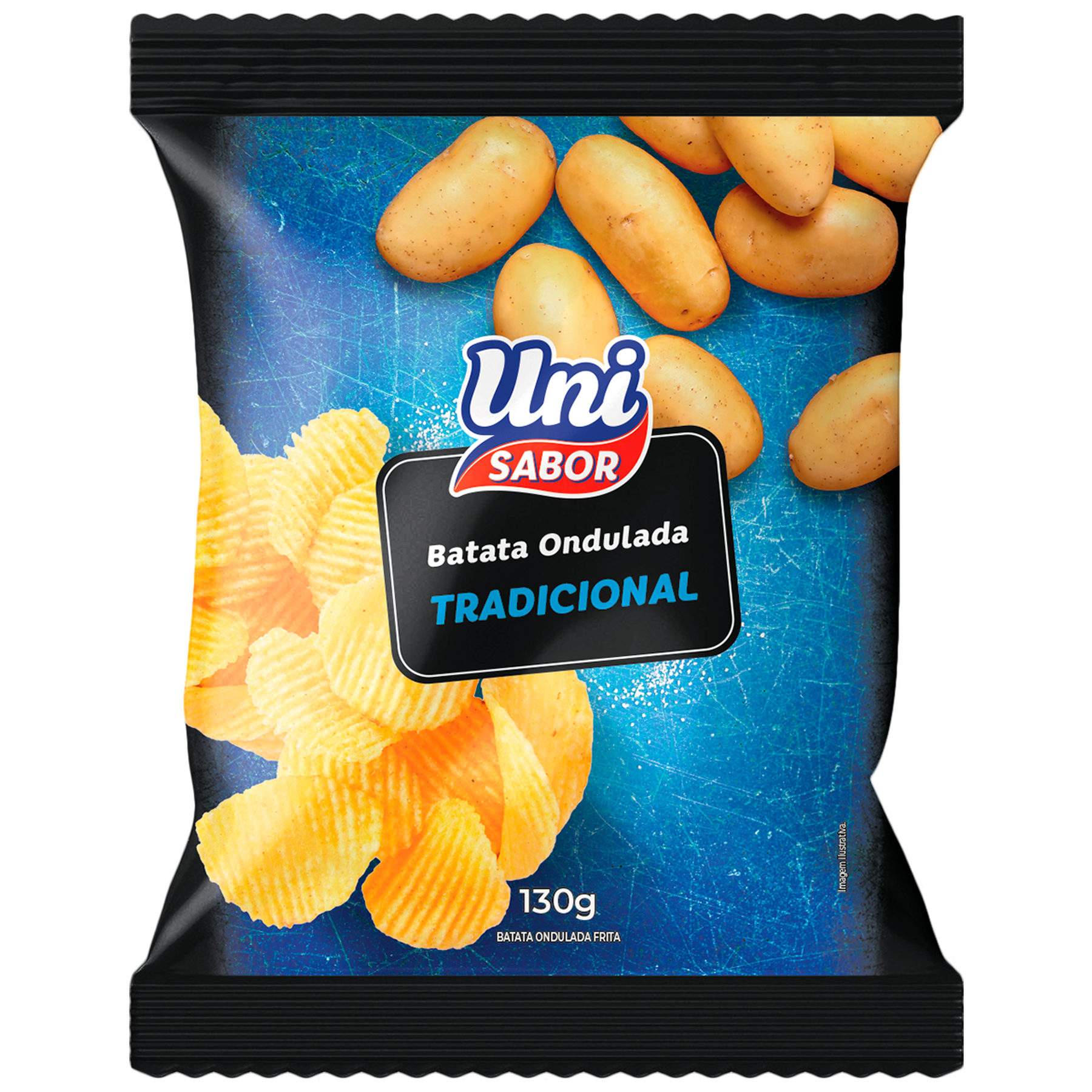 Batata Ondulada Tradicional Uni Sabor 130g