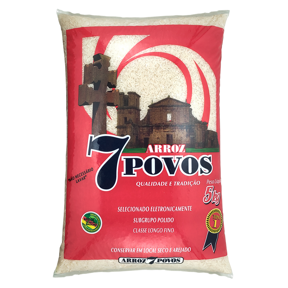 Arroz 7 Povos Pacote 5kg