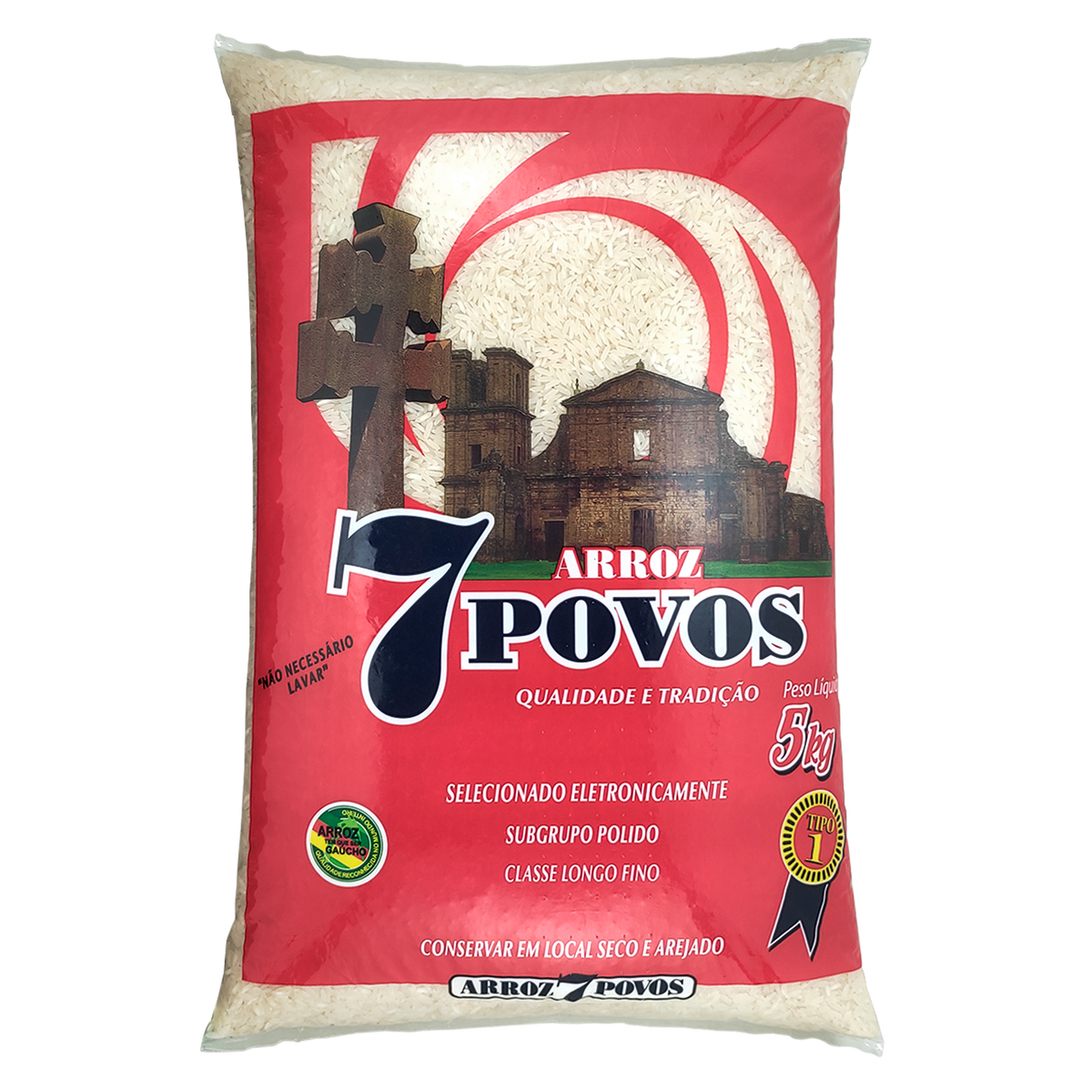 Arroz 7 Povos Pacote 5kg