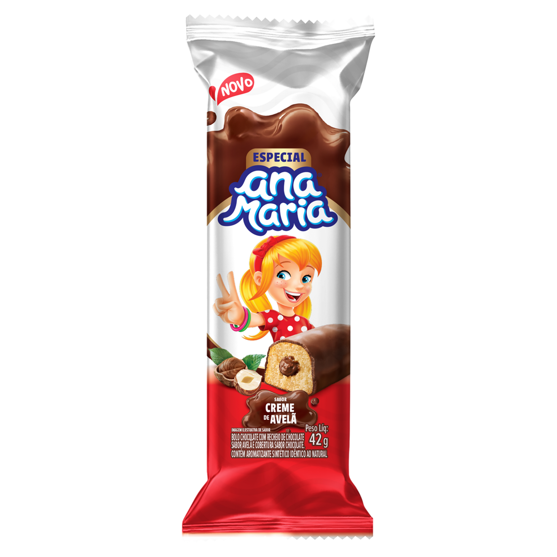 Bolinho Creme de Avel&atilde; Ana Maria Coberta Pacote 42g