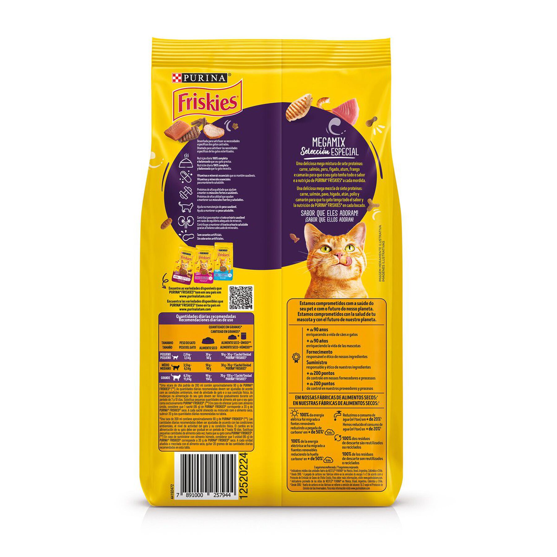 Alimento para Gatos Castrados Megamix Purina Friskies Pacote 1kg