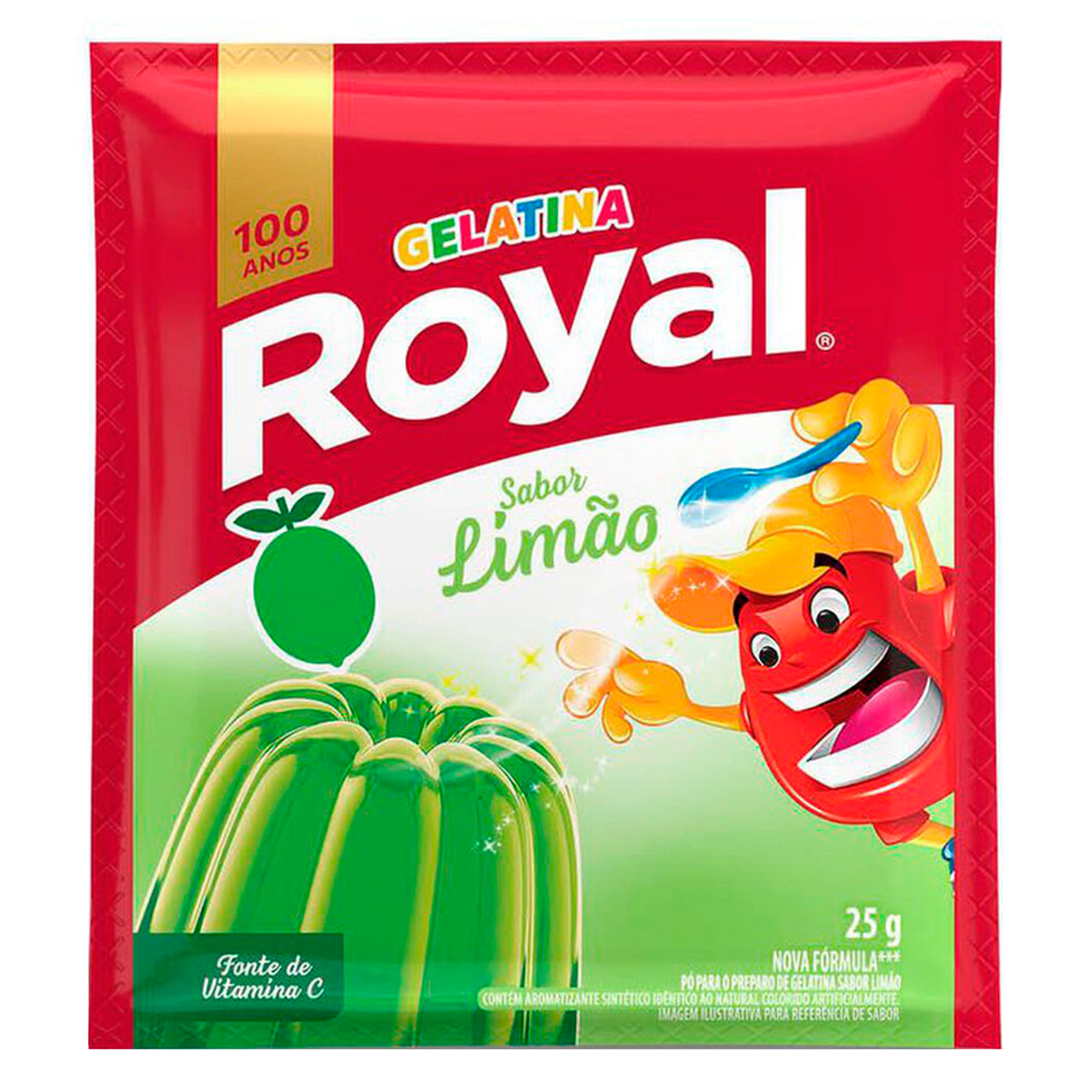 Gelatina em P&oacute; Lim&atilde;o Royal Pacote 25g&nbsp;