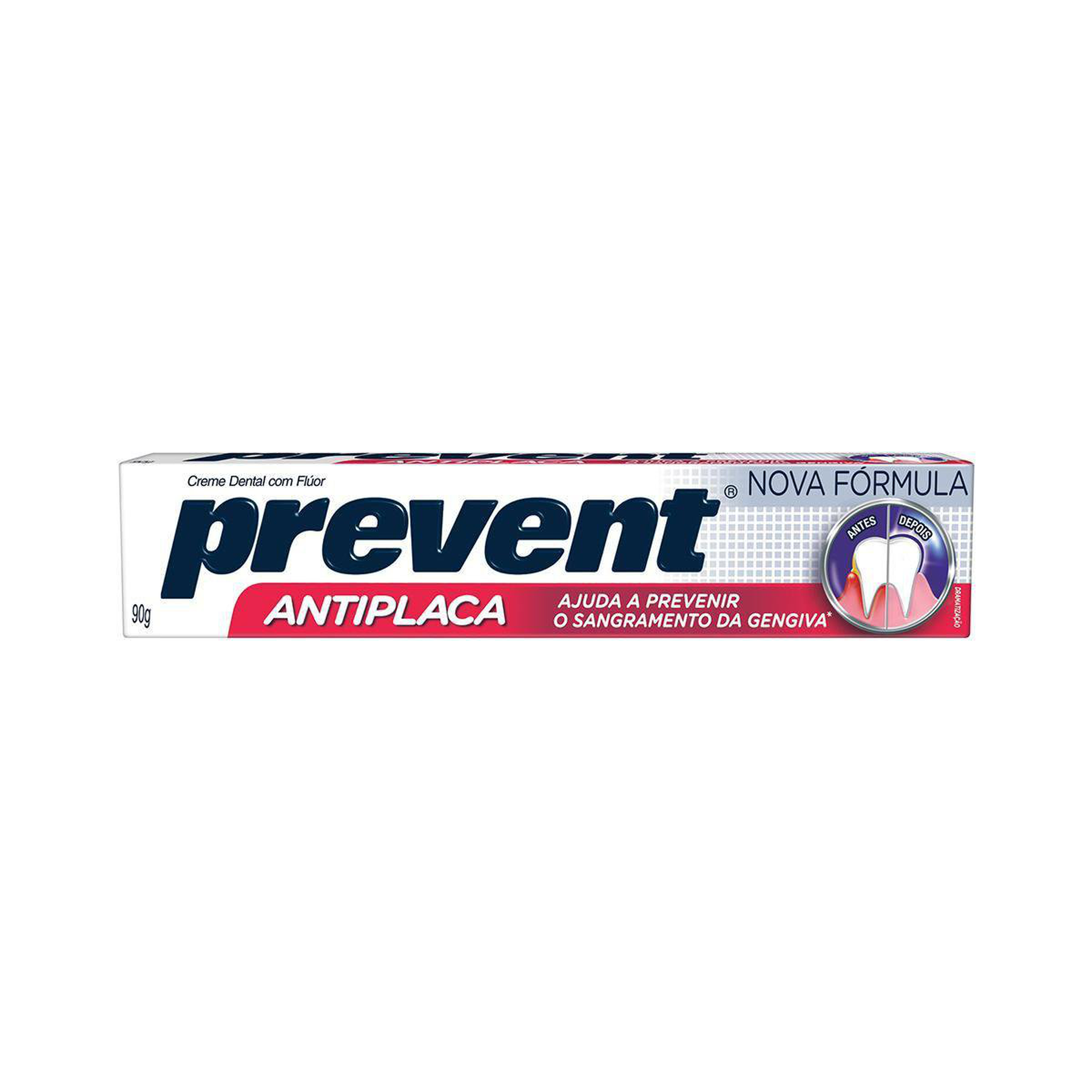 Creme Dental Antiplaca Prevent Caixa 90g&nbsp;