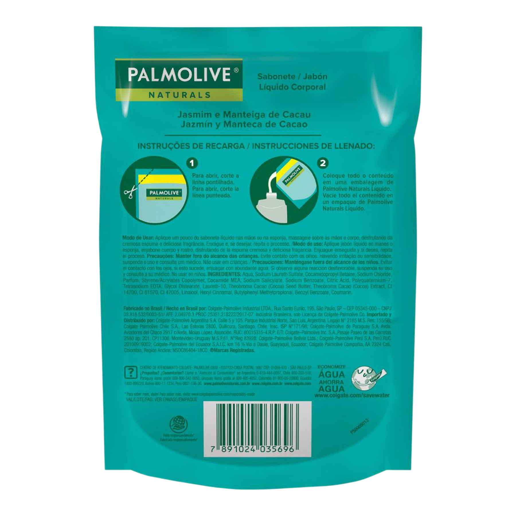 Sabonete L&iacute;quido Palmolive Naturals Suavidade Delicada Sach&ecirc; 200ml Refil