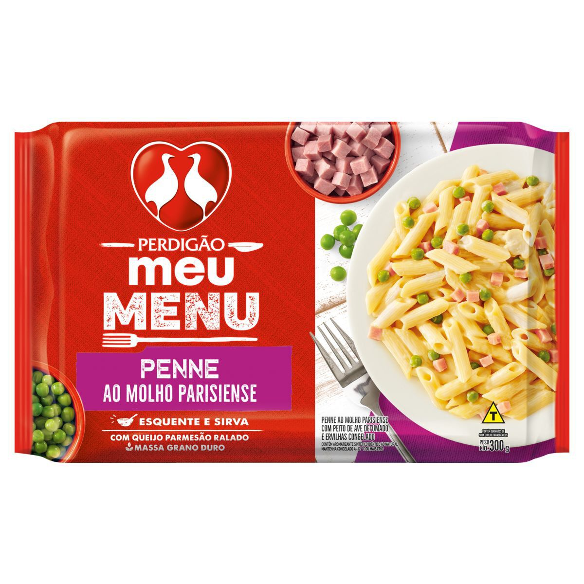 Penne ao Molho Parisiense Meu Menu Perdig&atilde;o Pacote 300g