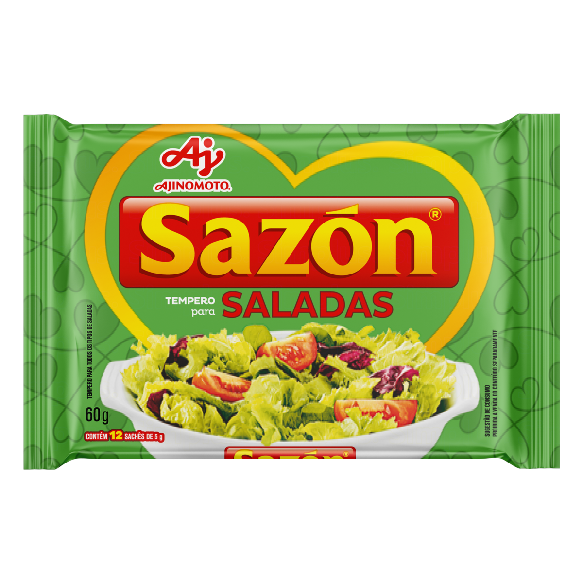Tempero para Saladas Saz&oacute;n Pacote 60g 12 Unidades