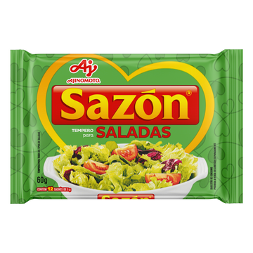 Tempero para Saladas Sazón Pacote 60g 12 Unidades