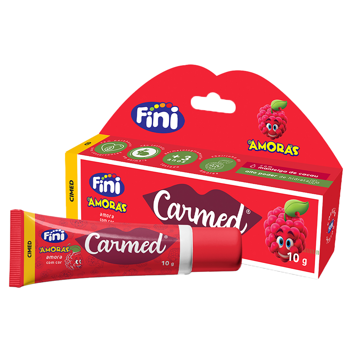 Hidratante Labial Fini Amoras Carmed Caixa 10g