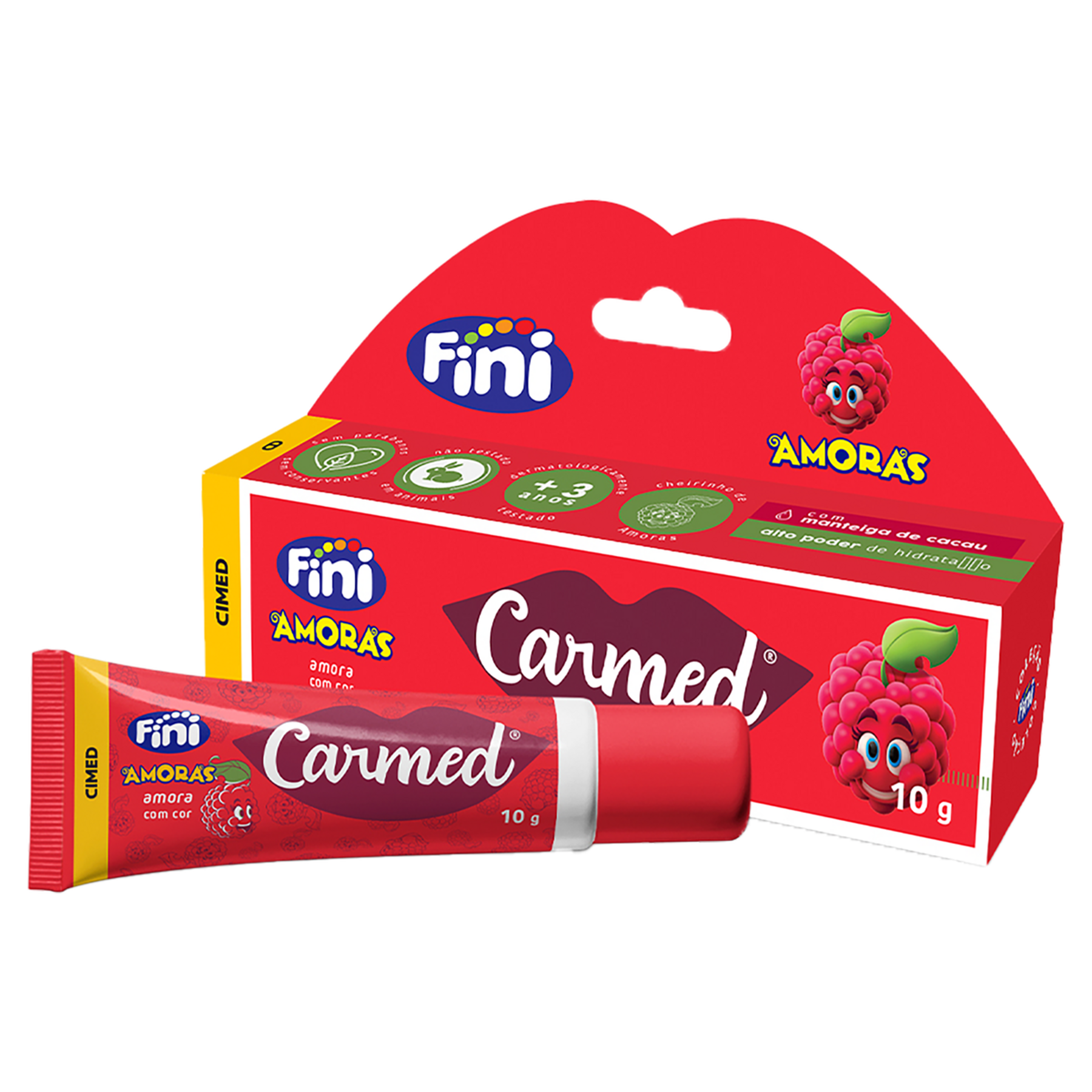 Hidratante Labial Fini Amoras Carmed Caixa 10g