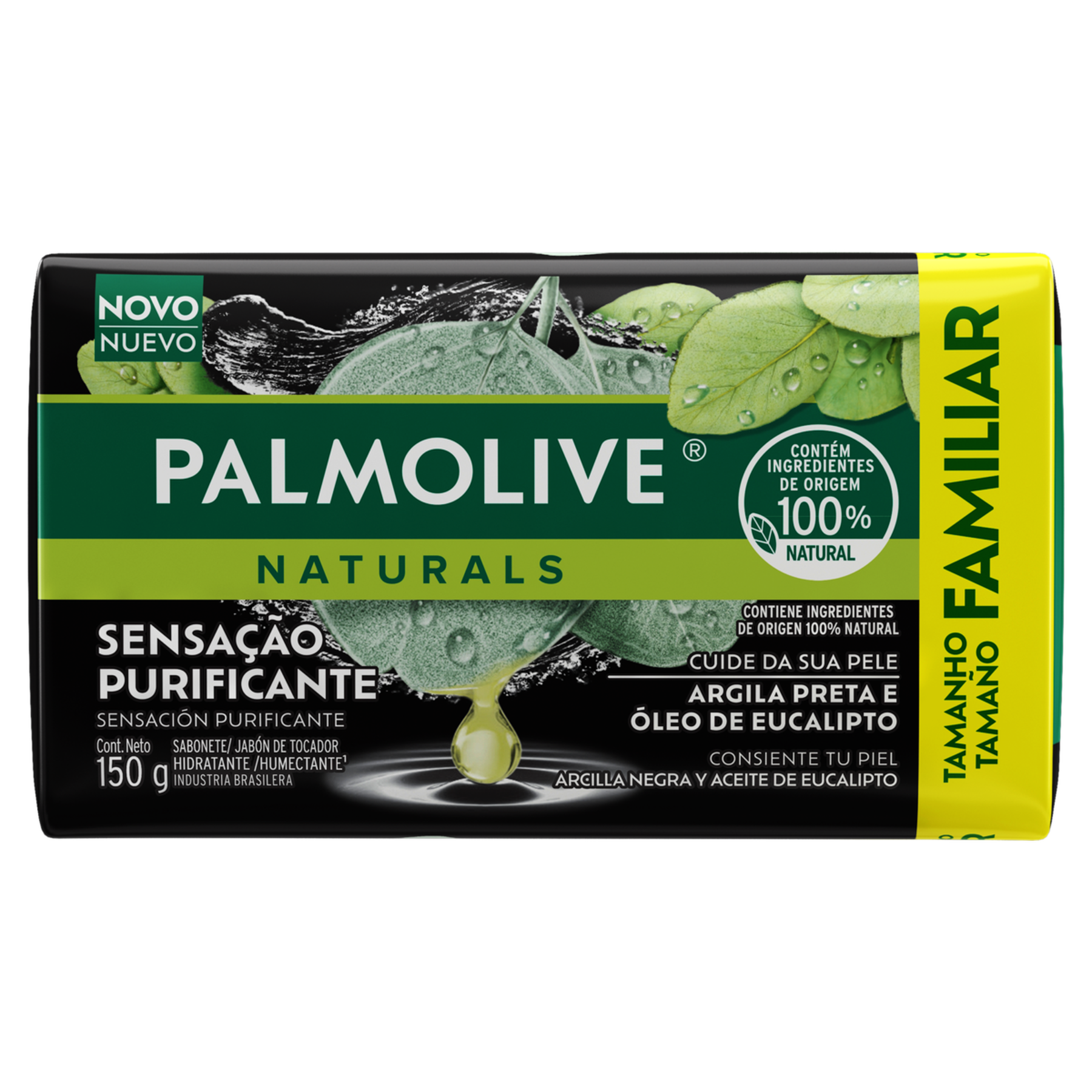 Sabonete em Barra Sensação Purificante Palmolive Naturals Envoltório 150g - Embalagem Tamanho Familiar