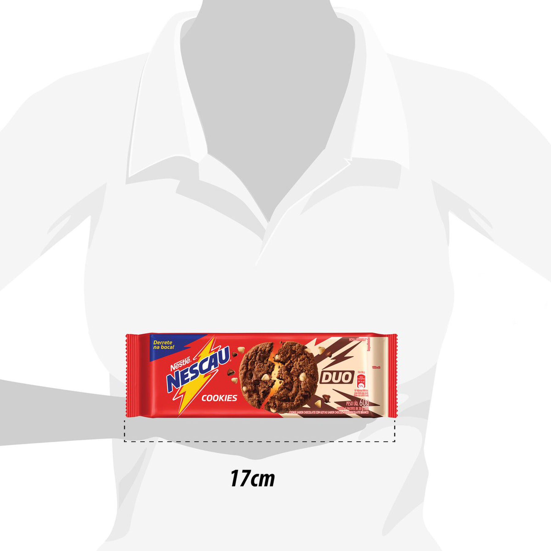 Biscoito Cookie Nescau Duo Nestlé Pacote 60g