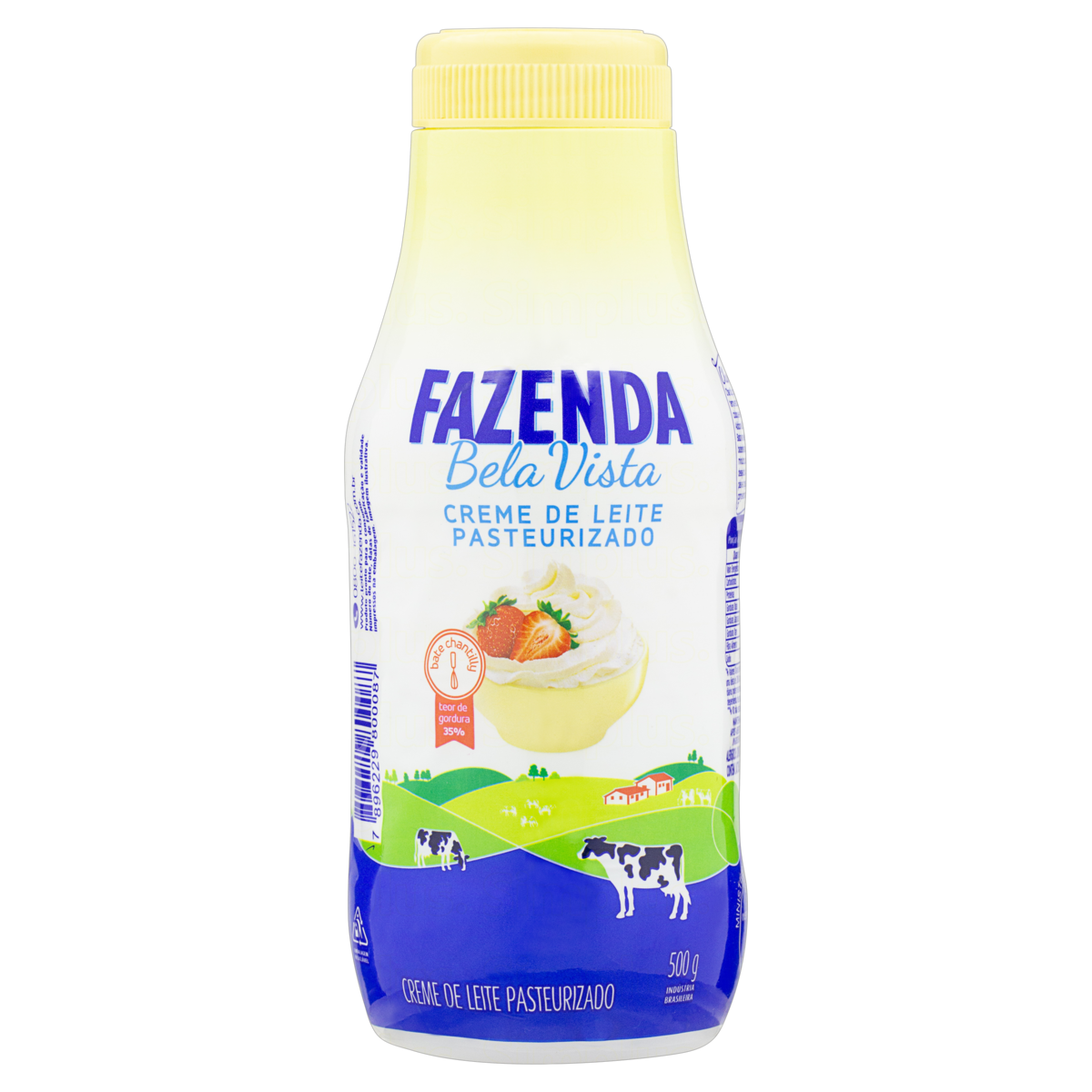 Creme de Leite Pasteurizado Fazenda Bela Vista Garrafa 500g
