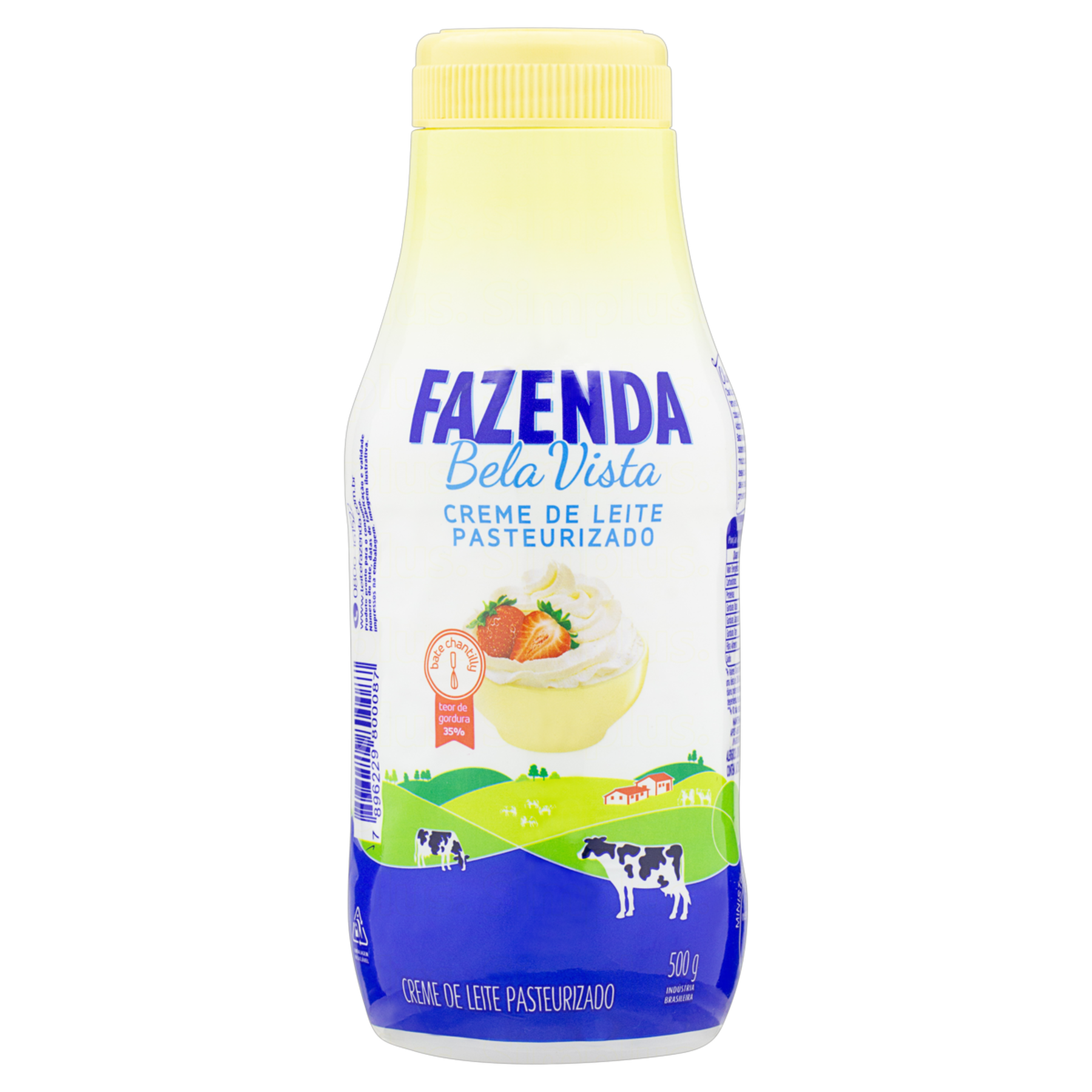 Creme de Leite Pasteurizado Fazenda Bela Vista Garrafa 500g