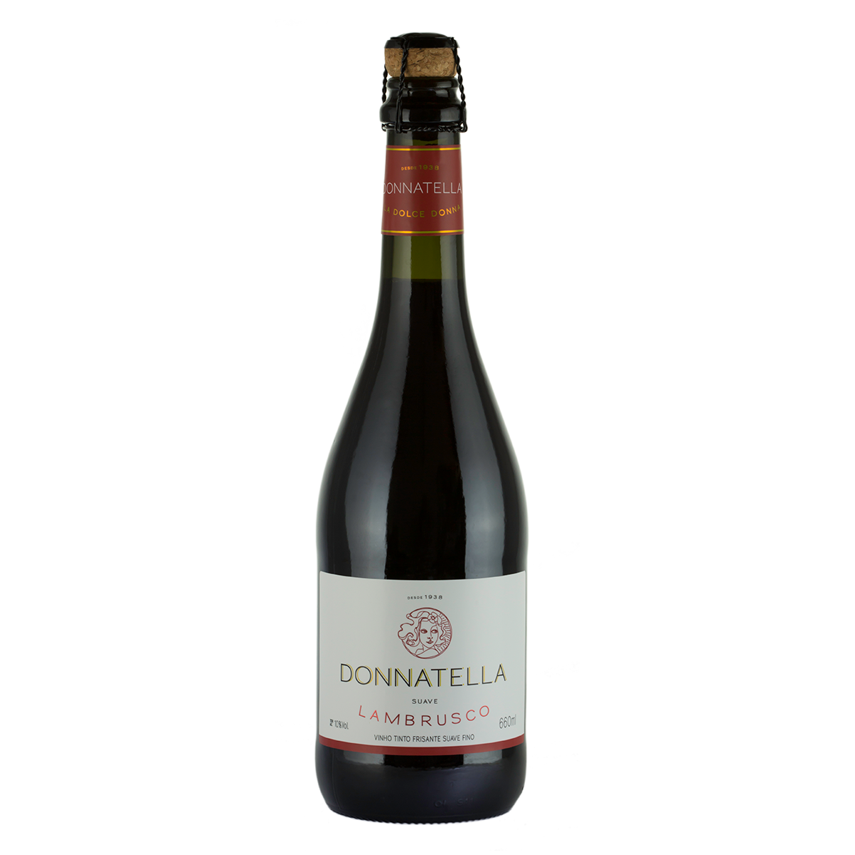 Vinho Tinto Frisante Suave Fino Lambrusco Donnatella Garrafa 660ml