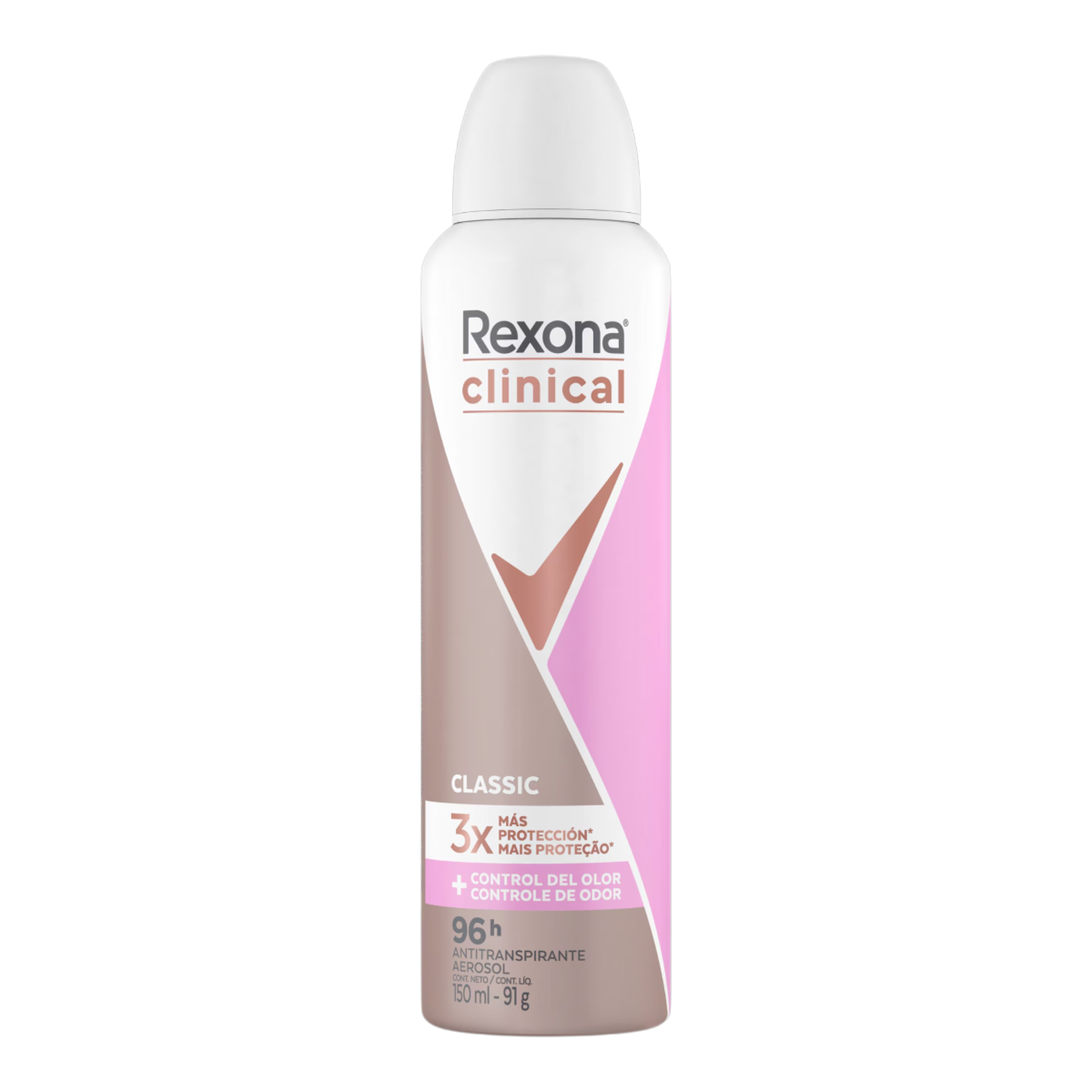 Desodorante Antitranspirante Aerossol Rexona Clinical Classic 150ml