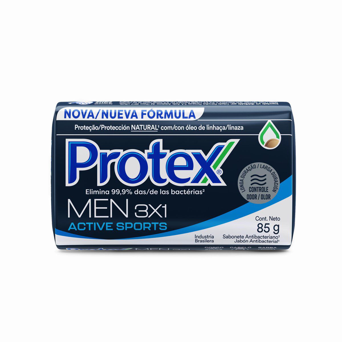 Sabonete em Barra Antibacteriano Sport Protex For Men Cartucho 85g&nbsp;