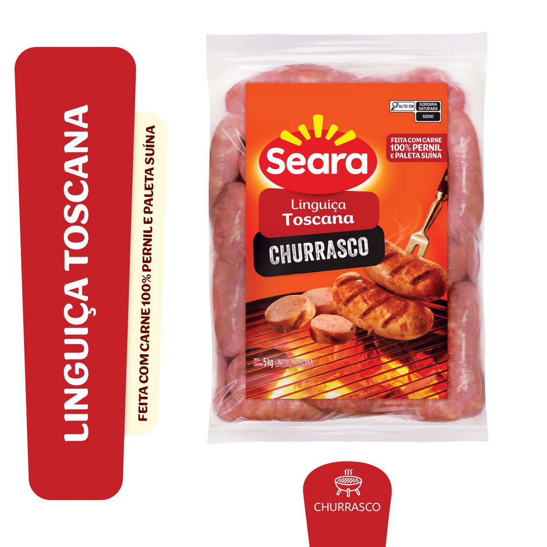 Linguiça Toscana Churrasco Seara aprox. 840g