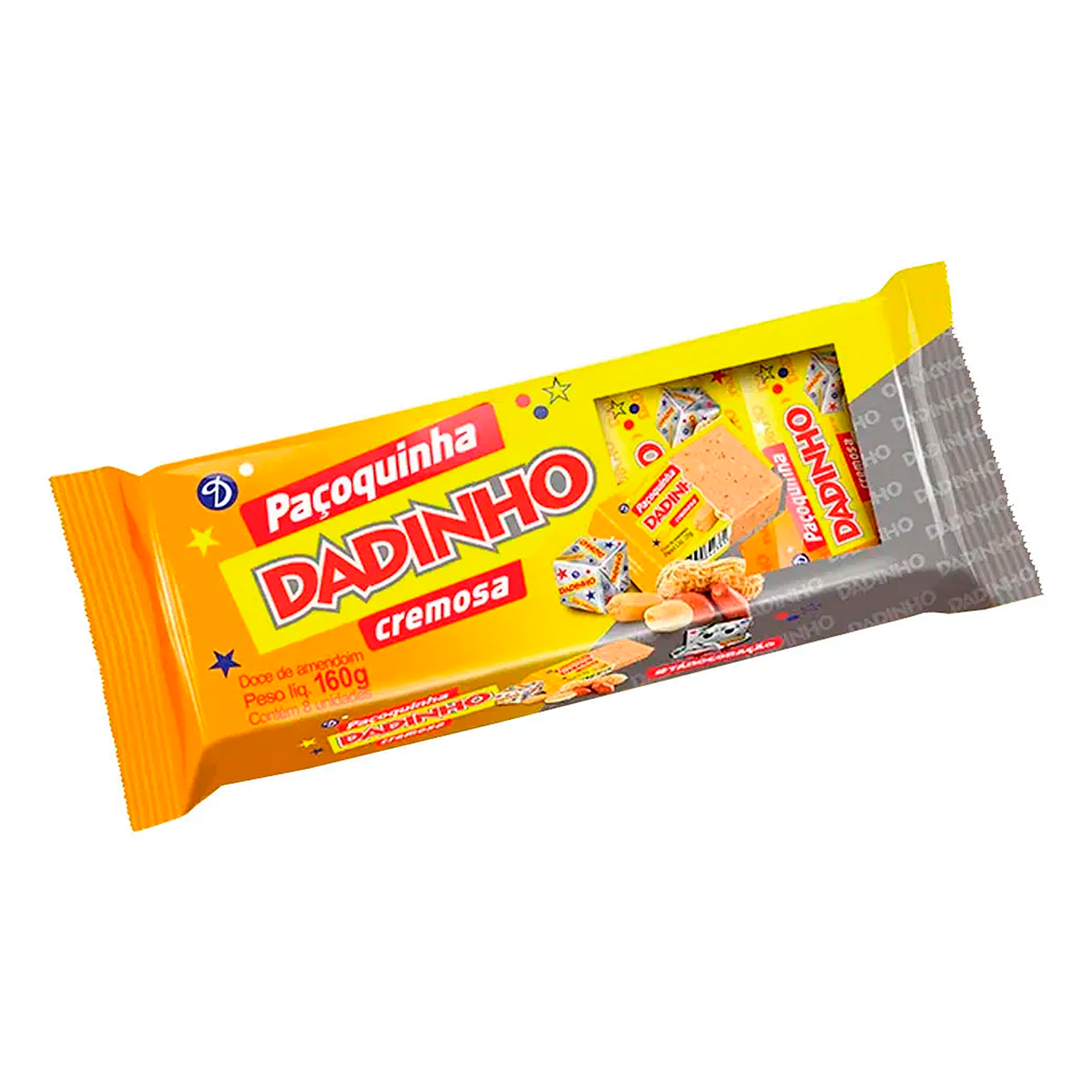 Doce de Amendoim Paçoquinha Cremosa Dadinho Pacote 160g