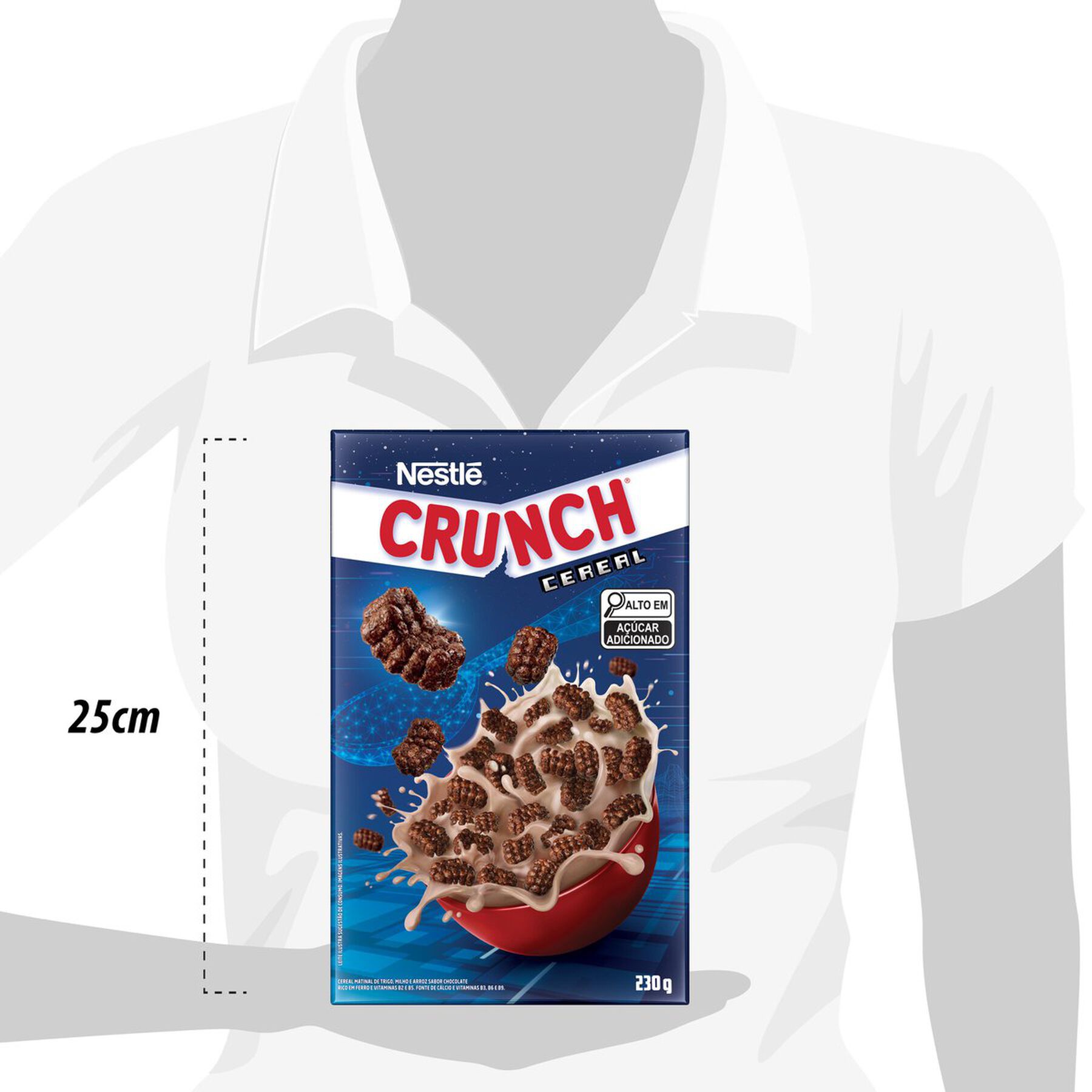 Cereal Matinal Crunch Nestl&eacute; Caixa 230g
