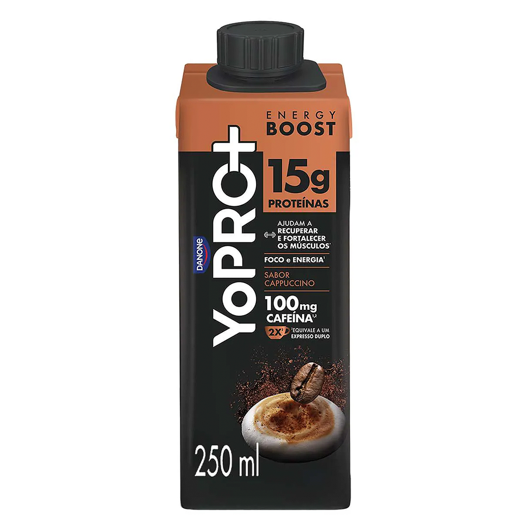 Bebida L&aacute;ctea Cappuccino Energy Boost YoPRO+ Caixa 250ml